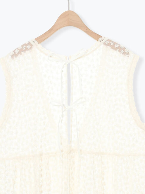 Samansa Mos2「チュール刺繍前後2WAYノースリワンピース」|ワンピース|