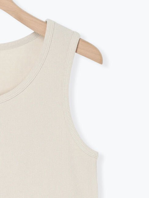 Samansa Mos2「リブテレコタンクトップ」|Tシャツ・カットソー|