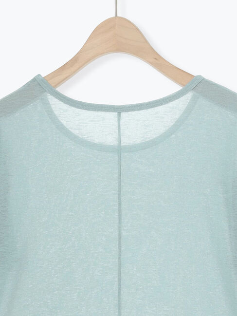 Samansa Mos2「シアー半袖カットソー」|Tシャツ・カットソー|