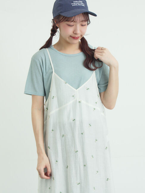 Samansa Mos2「シアー半袖カットソー」|Tシャツ・カットソー|