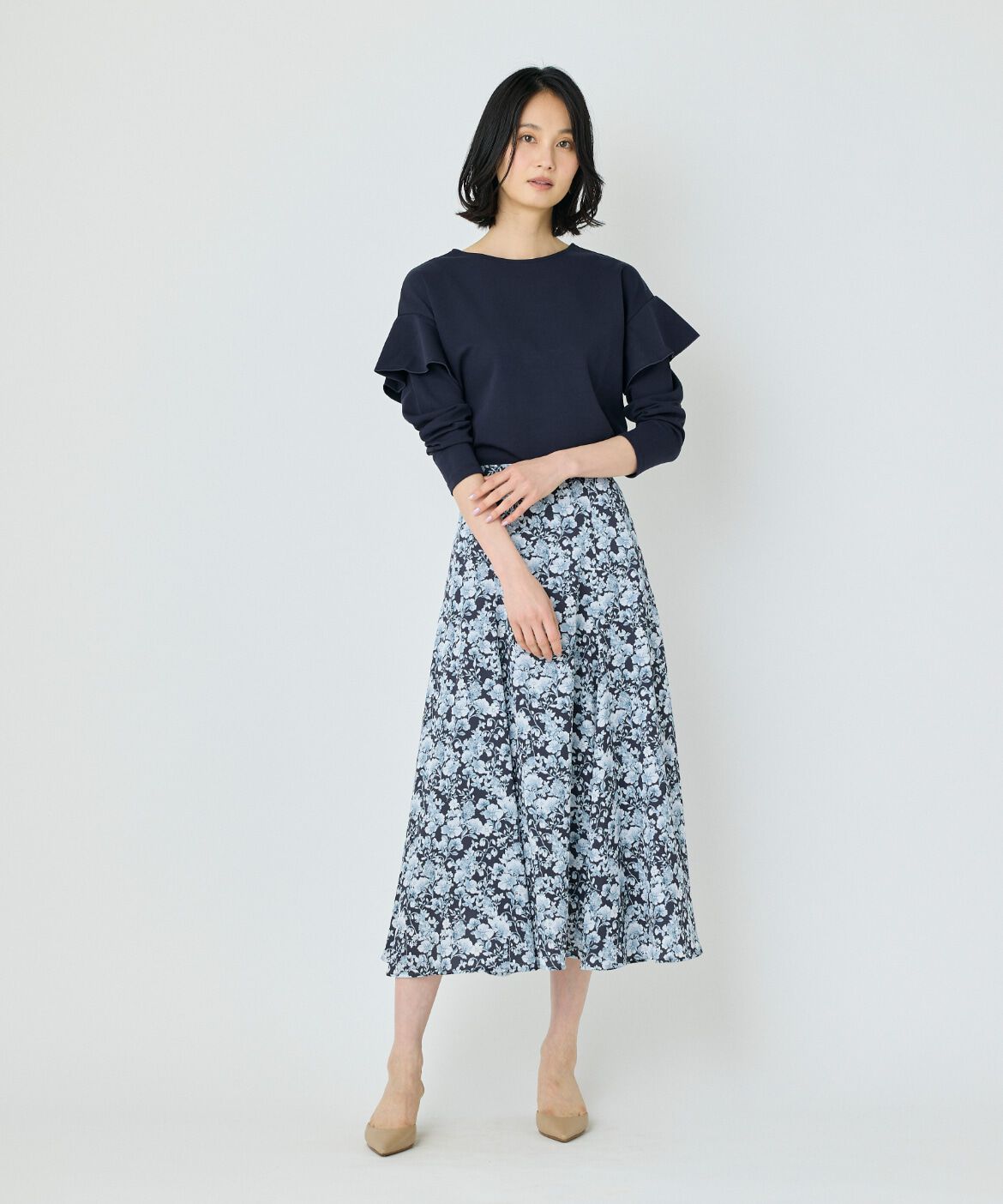 7-IDconcept.「切り替えマーメイドスカート」|フレア|