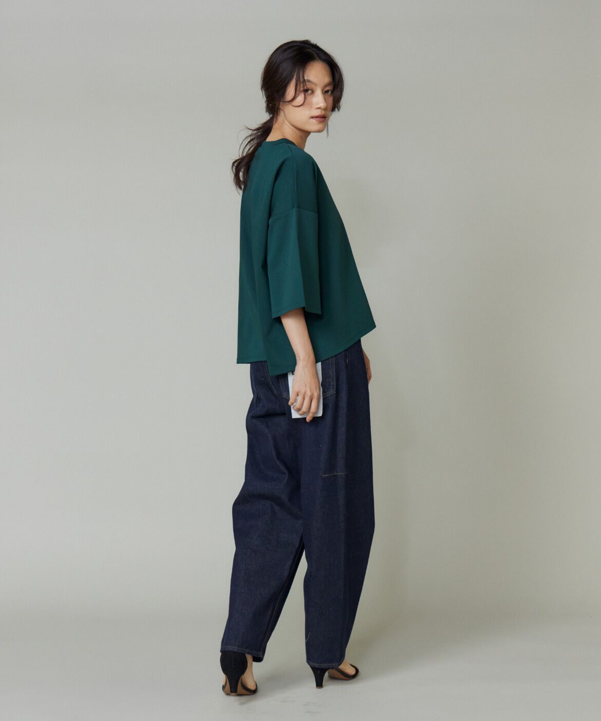 DAY by DAY it&rsquo;s international「ポンチ5分袖フレアー袖プルオーバー」|Tシャツ・カットソー|