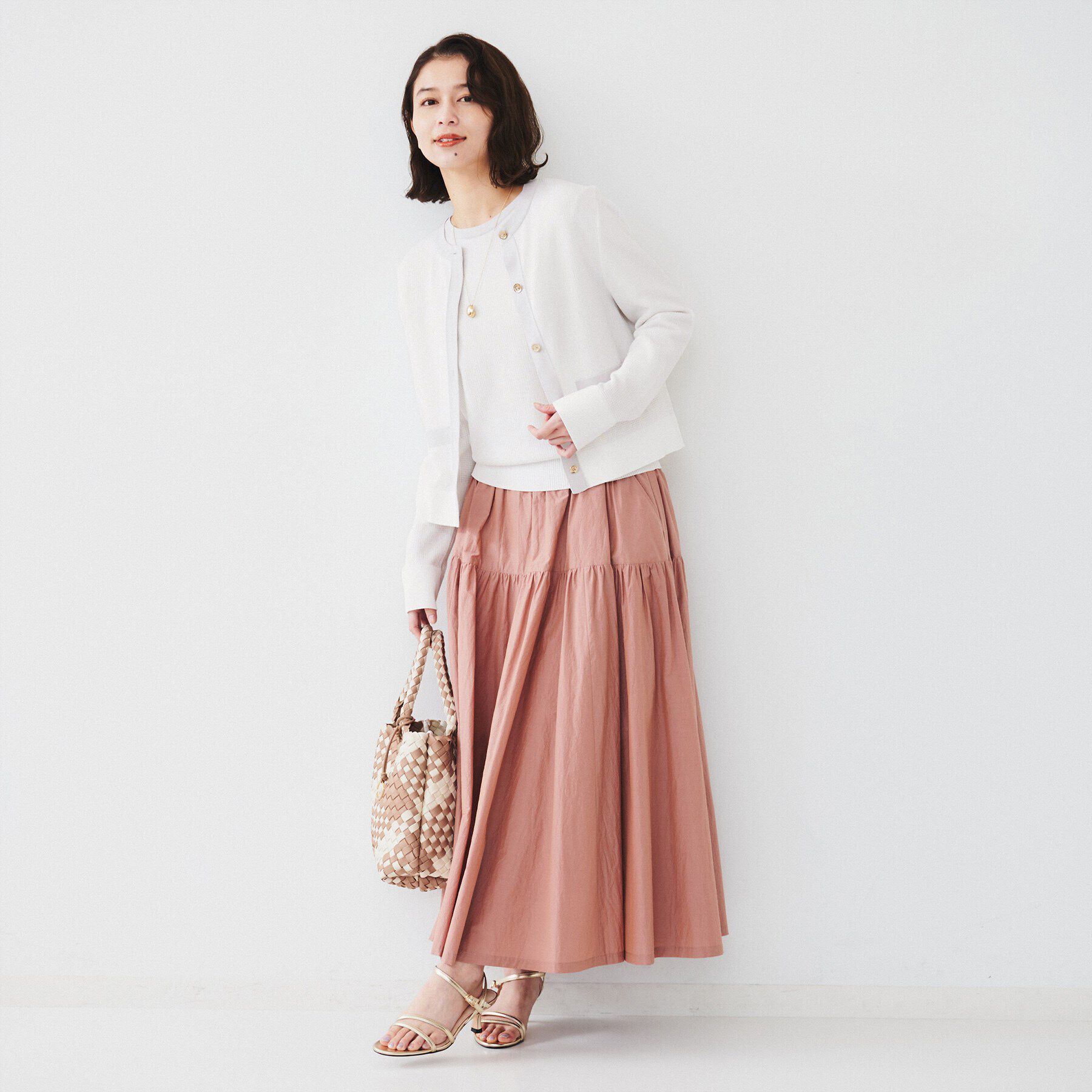 UNTITLED「【配色カラー/アンサンブル可能】キレイめ カーディガンニット」|カーディガン|