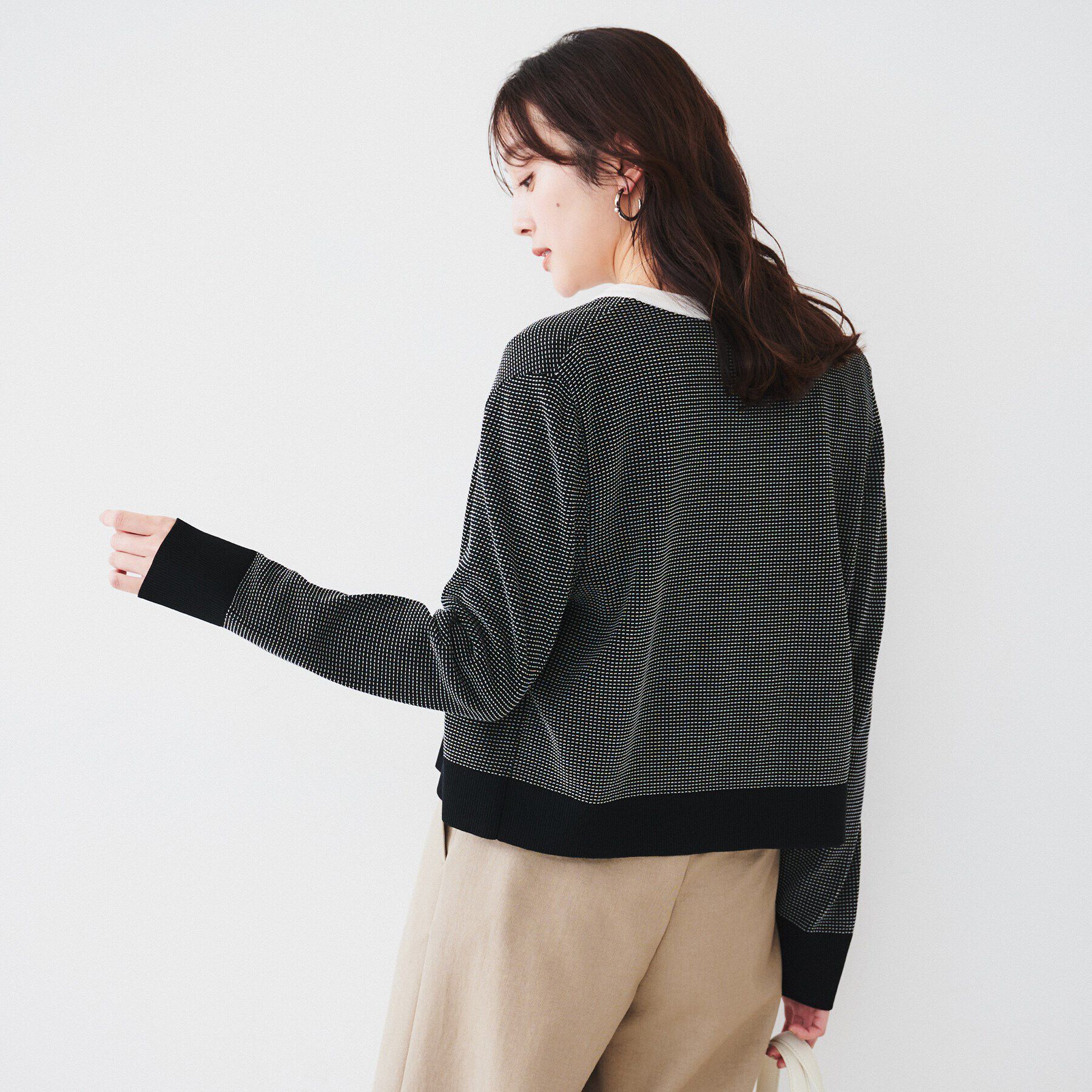 UNTITLED「【配色カラー/アンサンブル可能】キレイめ カーディガンニット」|カーディガン|