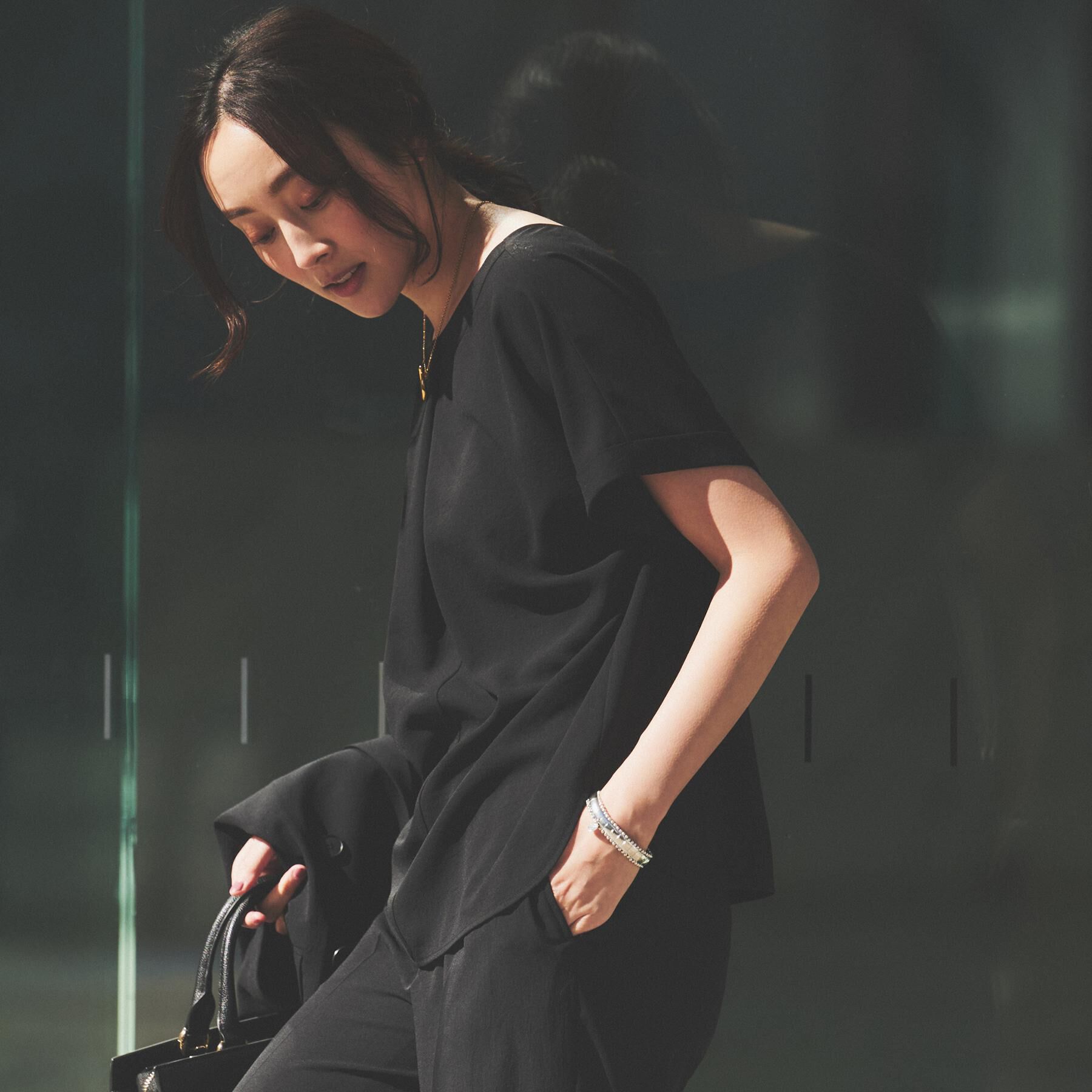 UNTITLED「【セットアップ可/接触冷感/イージーケア】リラクミスト　2WAYブラウス」|シャツ・ブラウス|