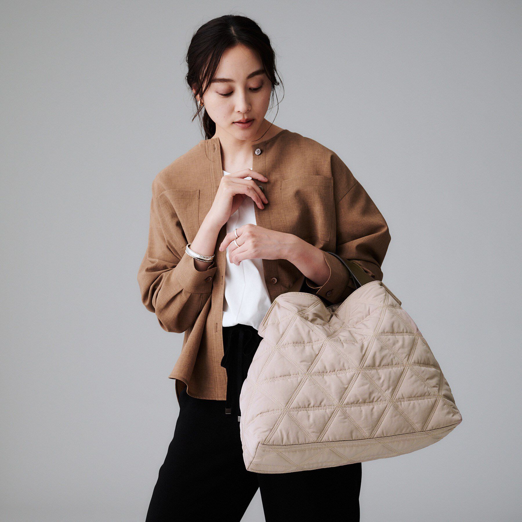 UNTITLED「【追加】キルティングビッグトート」|トートバッグ|