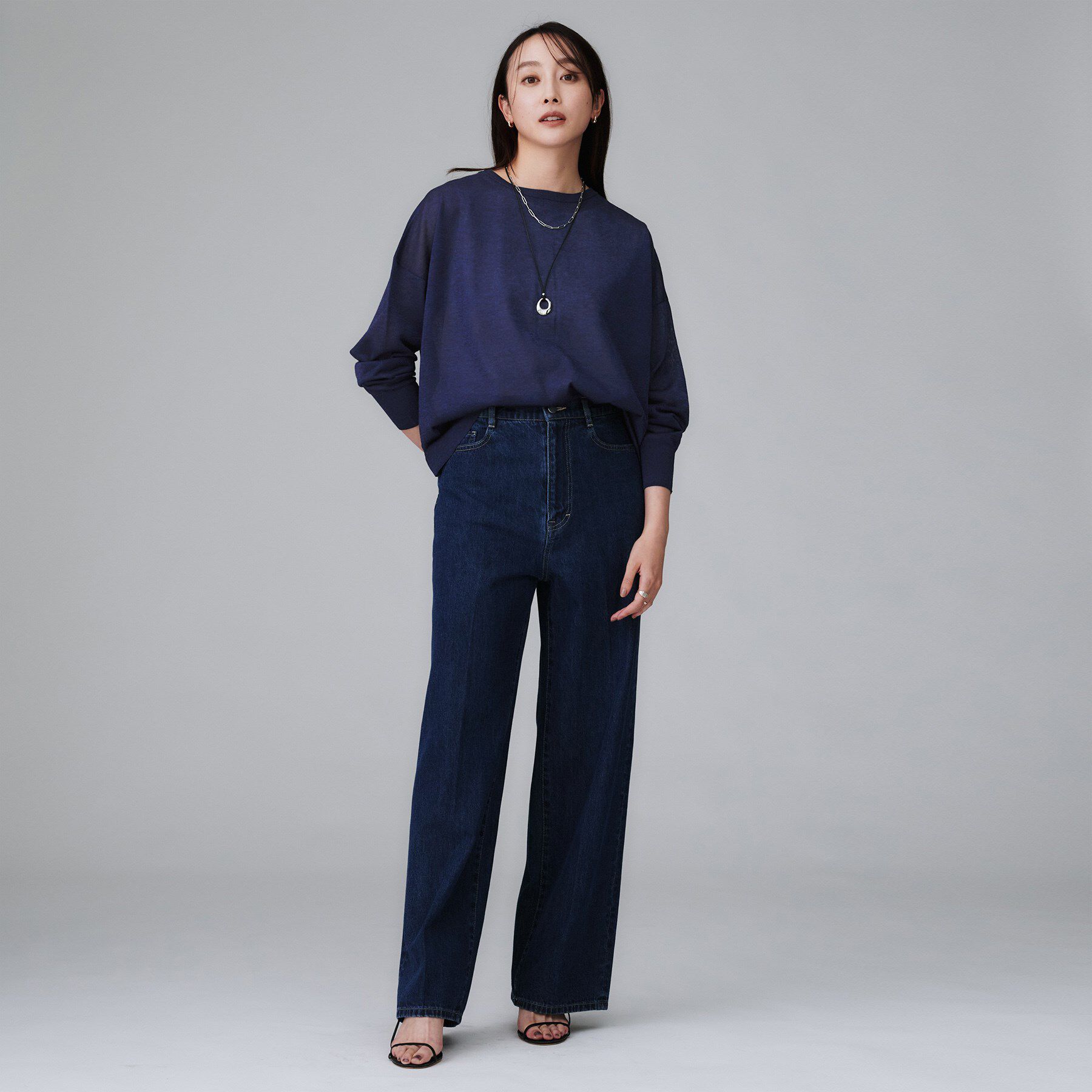 UNTITLED「【前後2WAY/アンサンブル可/ゆったり】シアーカーディガン」|カーディガン|