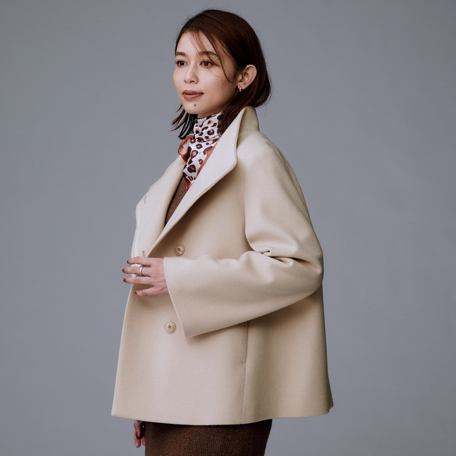 UNTITLED「【着回しが効く／オンオフアウター】ウールショートコート」|その他|