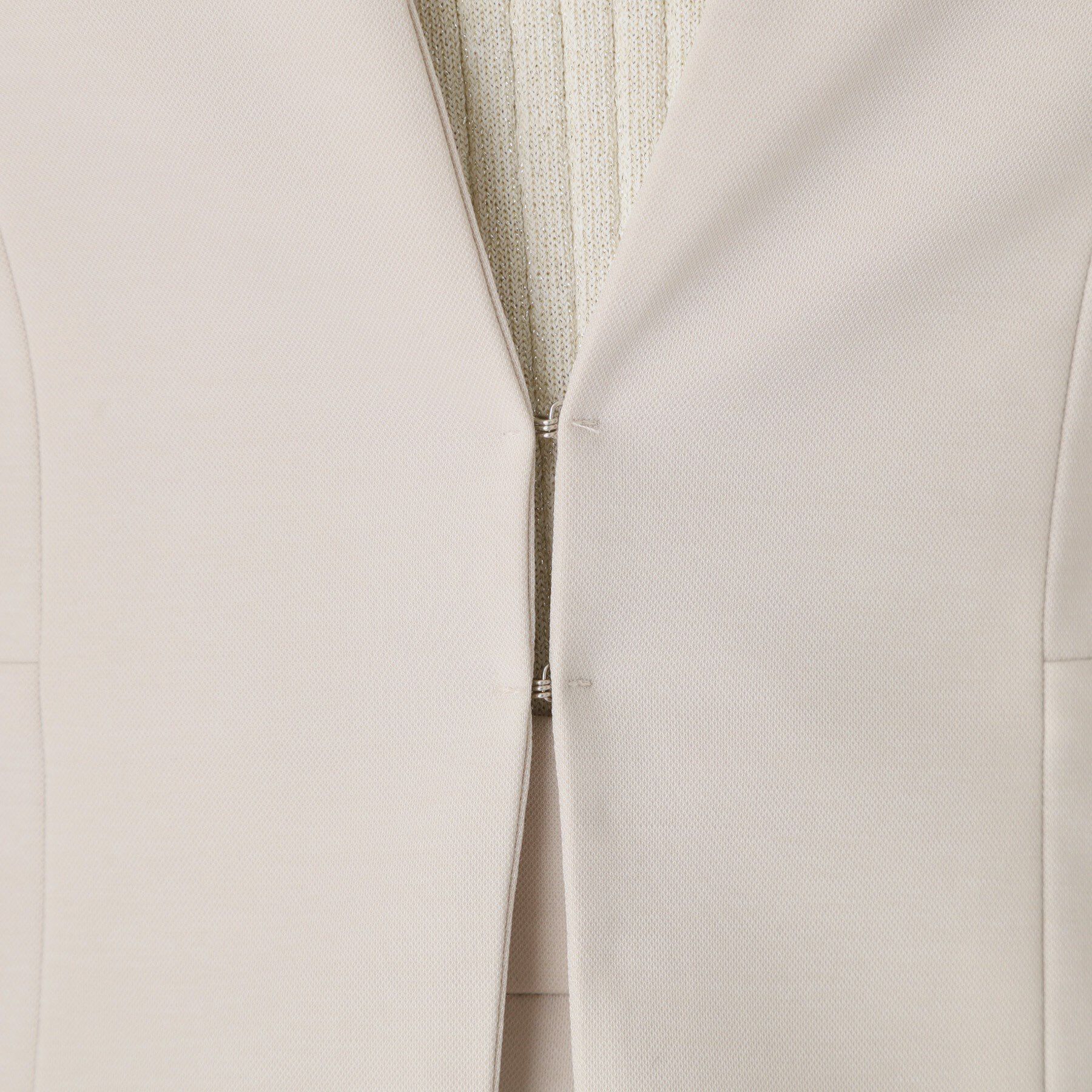 COUP DE CHANCE「【洗える／日本製】細見えカラーレスジャケット」|ノーカラージャケット|