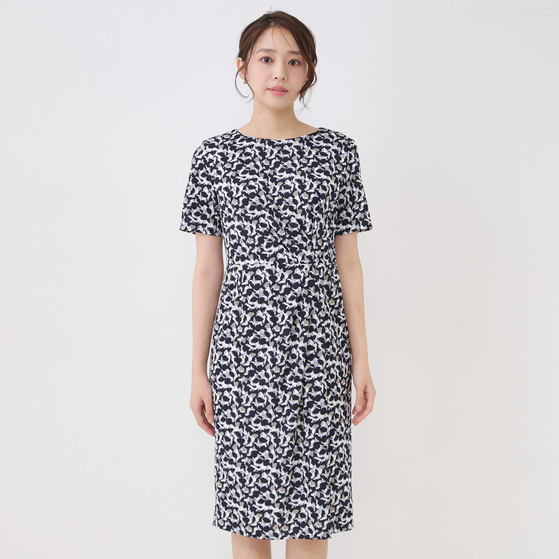 COUP DE CHANCE「【手洗い可／日本製】タック入タイトワンピース」|ワンピース|