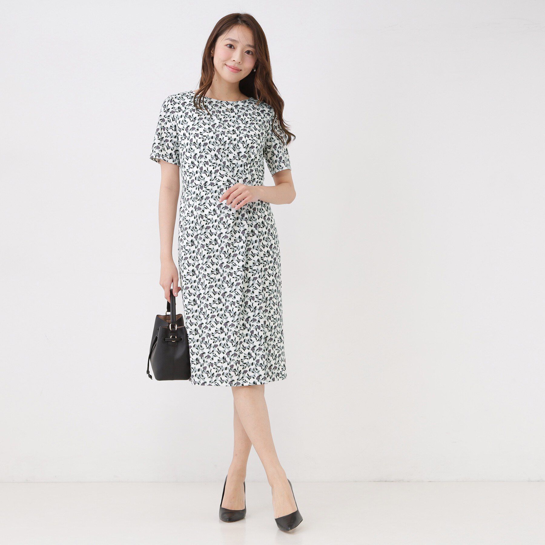 COUP DE CHANCE「【手洗い可／日本製】タック入タイトワンピース」|ワンピース|