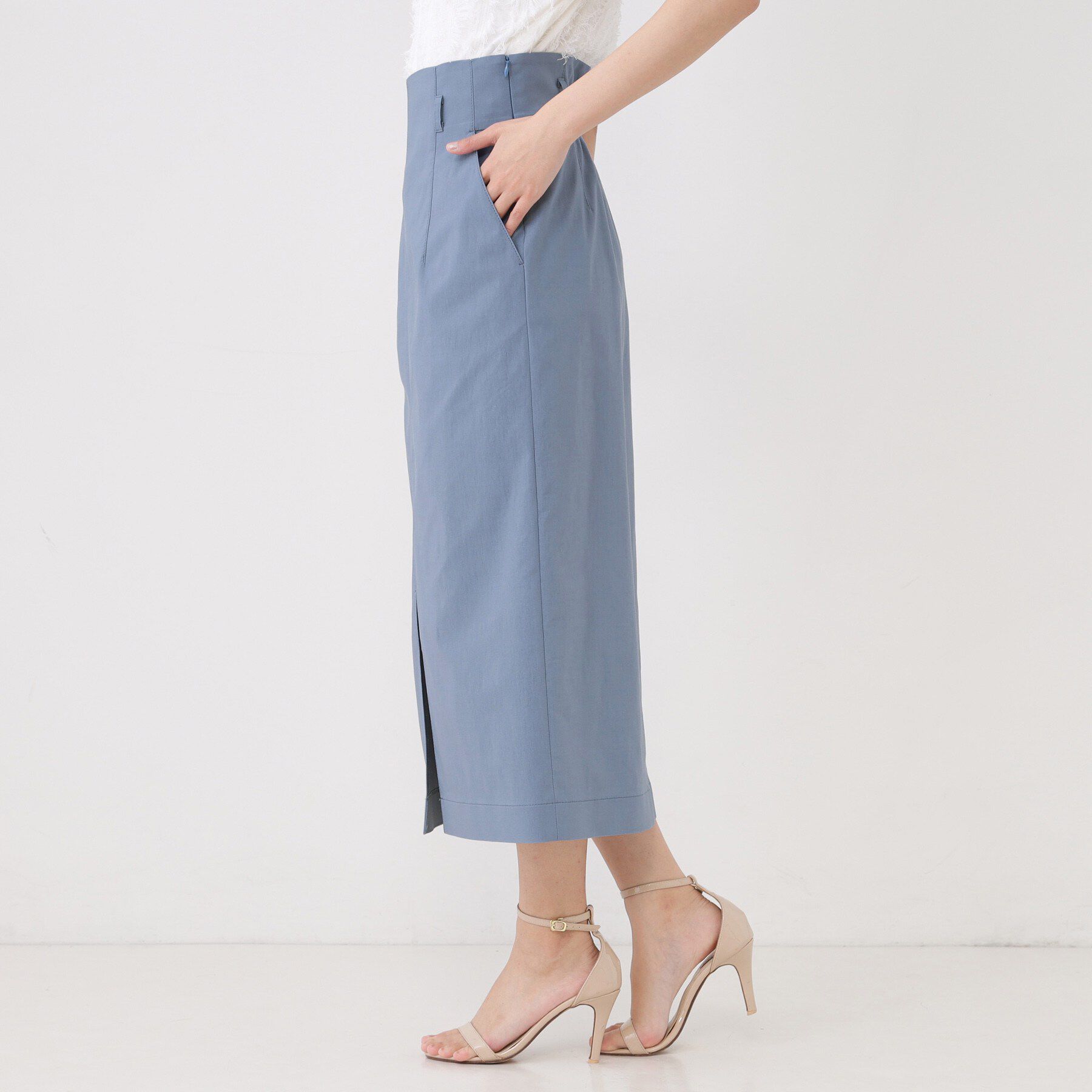 COUP DE CHANCE「【手洗い可／日本製／ウエスト後ろゴム】ハイウエストIラインスカート」|スカート|