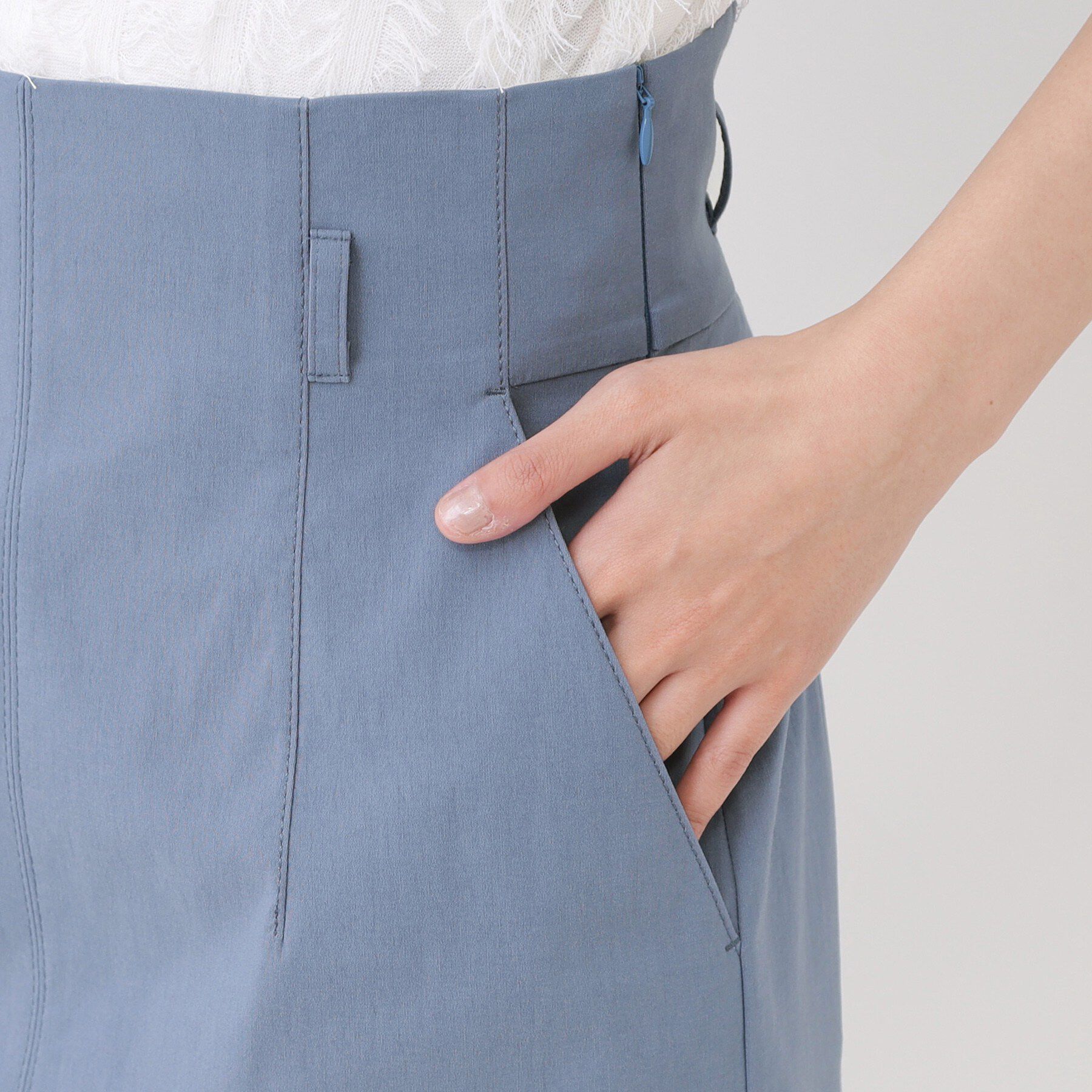 COUP DE CHANCE「【手洗い可／日本製／ウエスト後ろゴム】ハイウエストIラインスカート」|スカート|