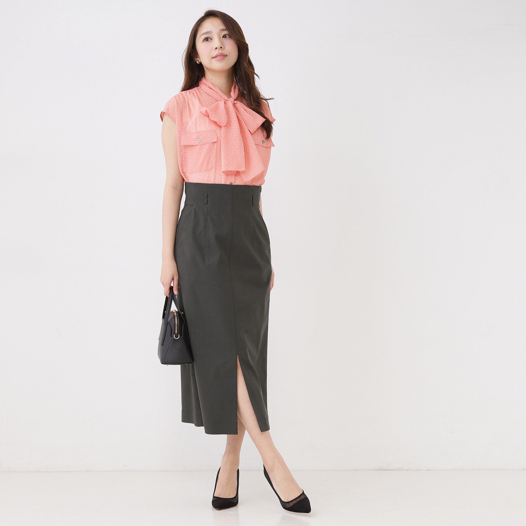 COUP DE CHANCE「【手洗い可／日本製／ウエスト後ろゴム】ハイウエストIラインスカート」|スカート|