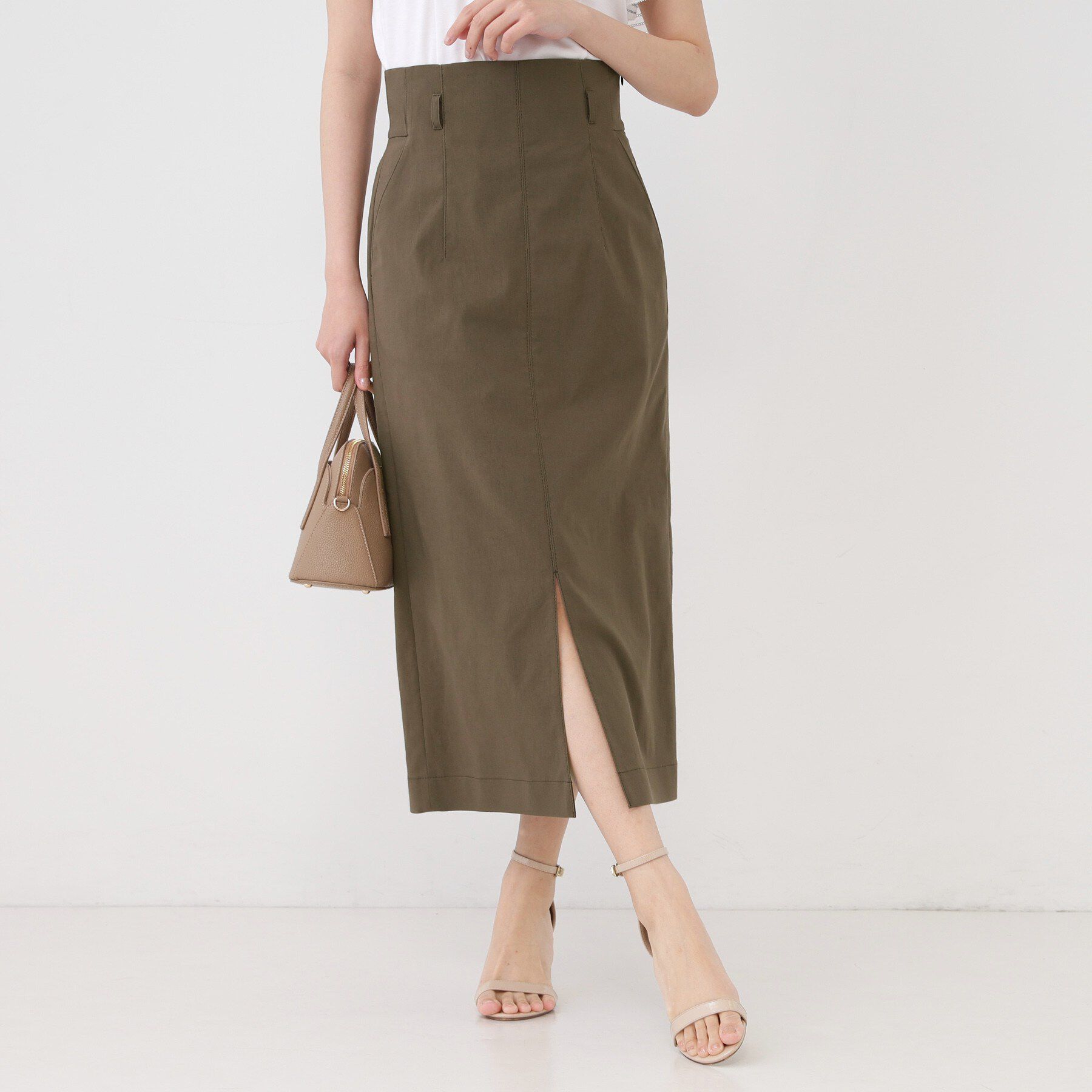 COUP DE CHANCE「【手洗い可／日本製／ウエスト後ろゴム】ハイウエストIラインスカート」|スカート|