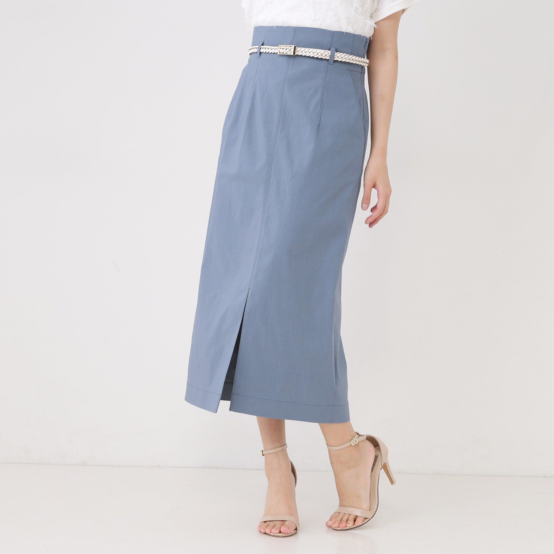 COUP DE CHANCE「【手洗い可／日本製／ウエスト後ろゴム】ハイウエストIラインスカート」|スカート|