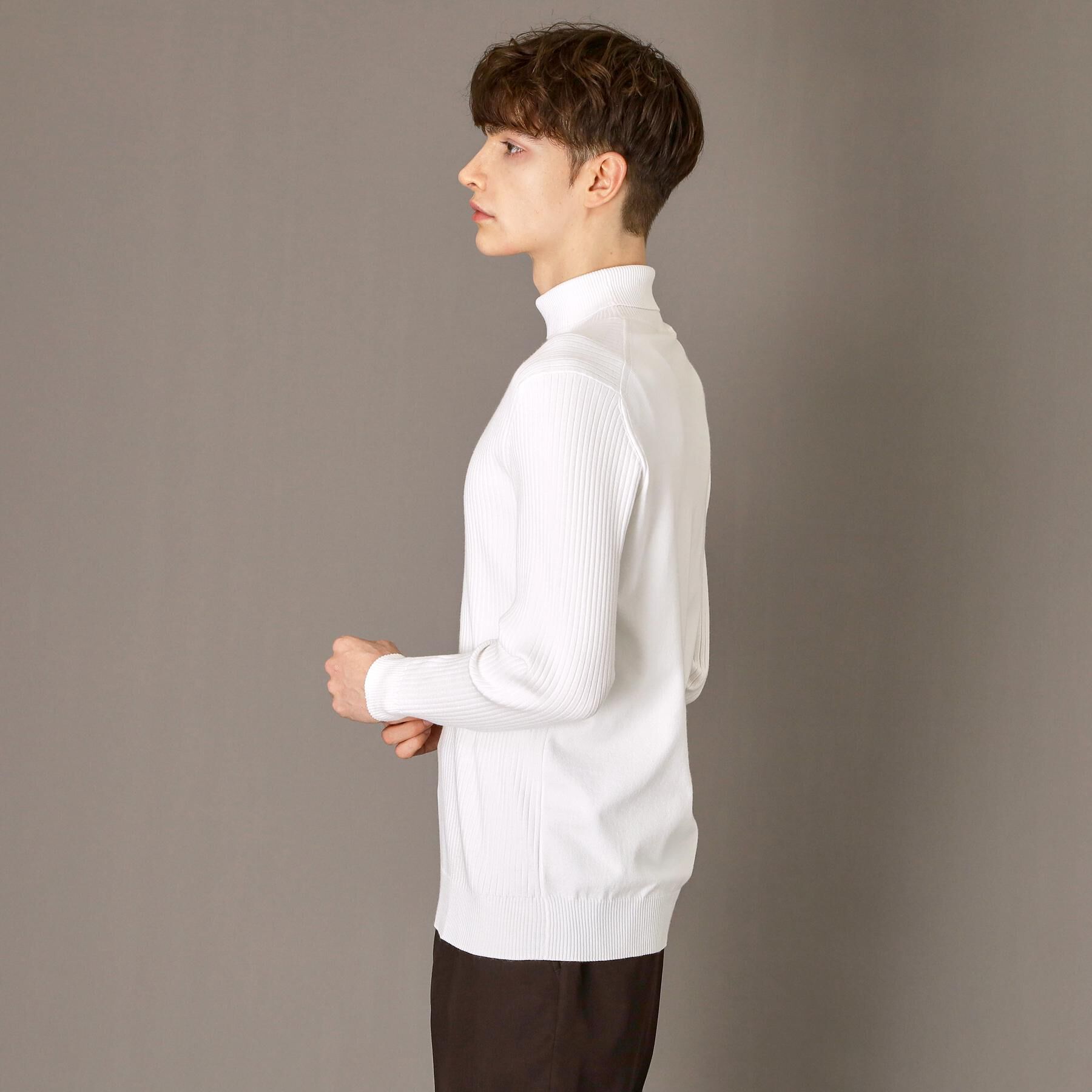 DRESSTERIOR「ワイドリブ タートルネックニット」|ニット・セーター|