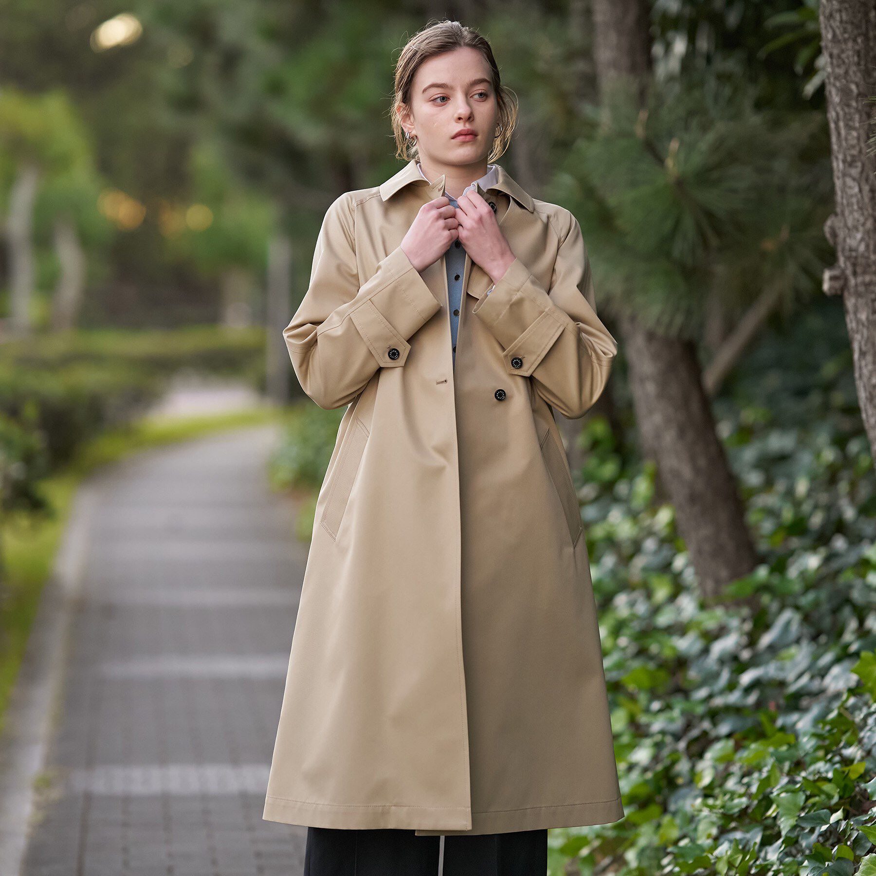 DRESSTERIOR「【ウォッシャブル/美シルエット】ライト トレンチコート」|トレンチコート|