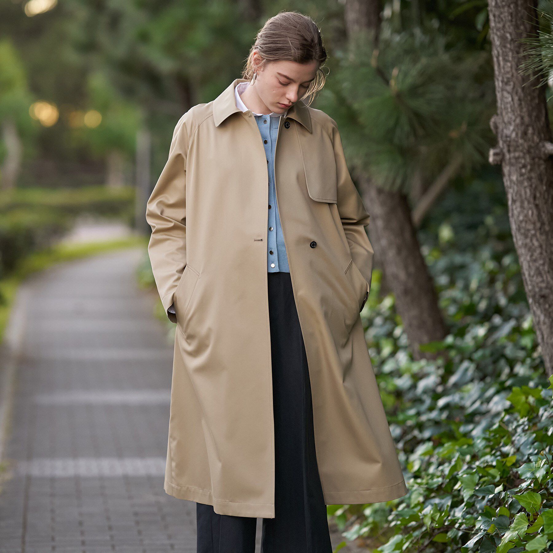 DRESSTERIOR「【ウォッシャブル/美シルエット】ライト トレンチコート」|トレンチコート|