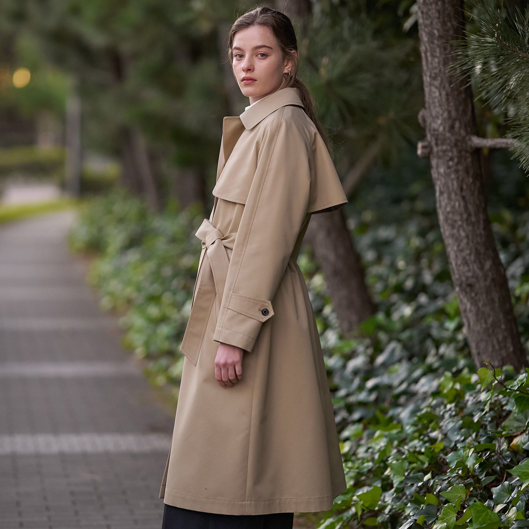 DRESSTERIOR「【ウォッシャブル/美シルエット】ライト トレンチコート」|トレンチコート|