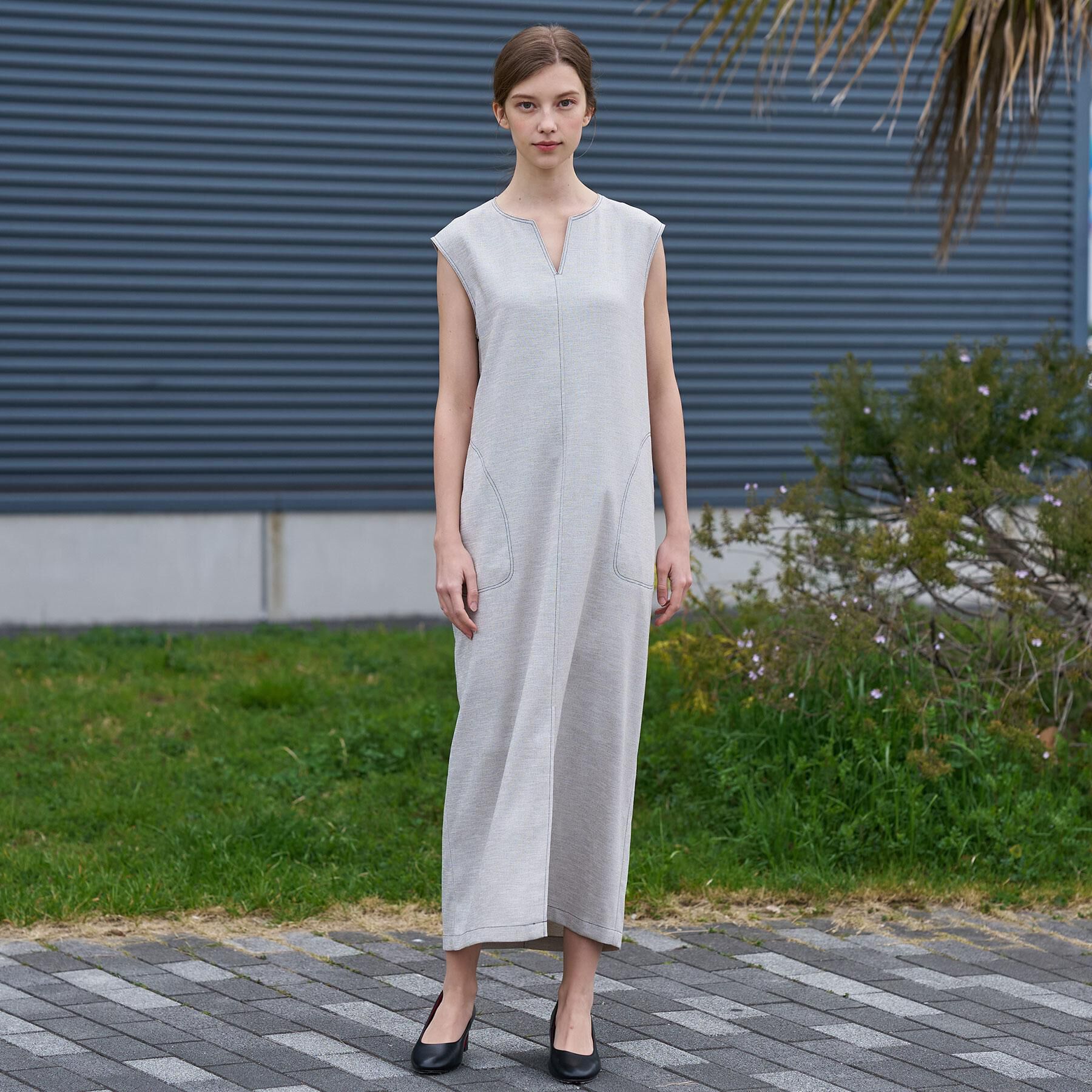 DRESSTERIOR「【セットアップ可/UVカット/接触冷感/吸水速乾】ウォッシャブル Iラインワンピース」|ワンピース|