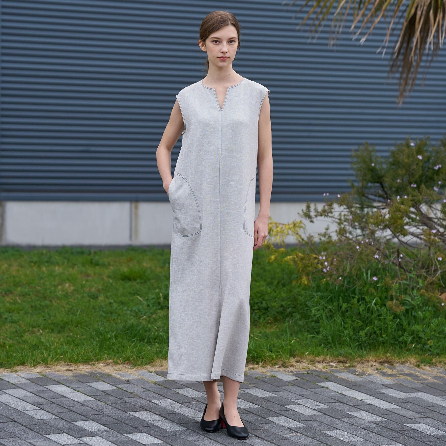 DRESSTERIOR「【セットアップ可/UVカット/接触冷感/吸水速乾】ウォッシャブル Iラインワンピース」|ワンピース|