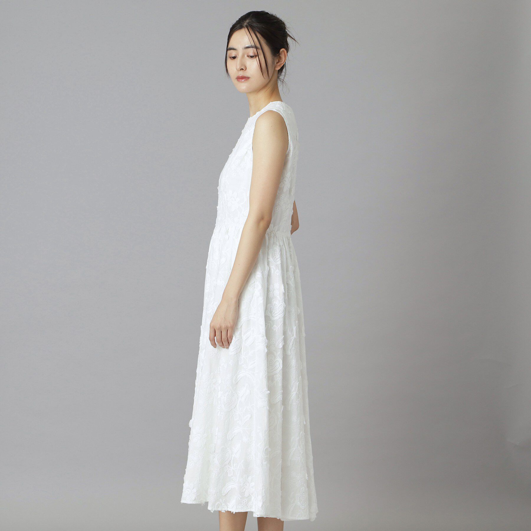DRESSTERIOR「【ウォッシャブル】コットン エンブロイダリードレス」|ワンピース|