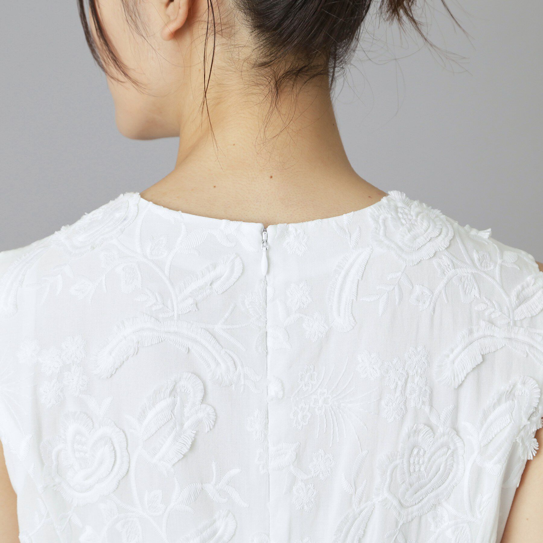 DRESSTERIOR「【ウォッシャブル】コットン エンブロイダリードレス」|ワンピース|