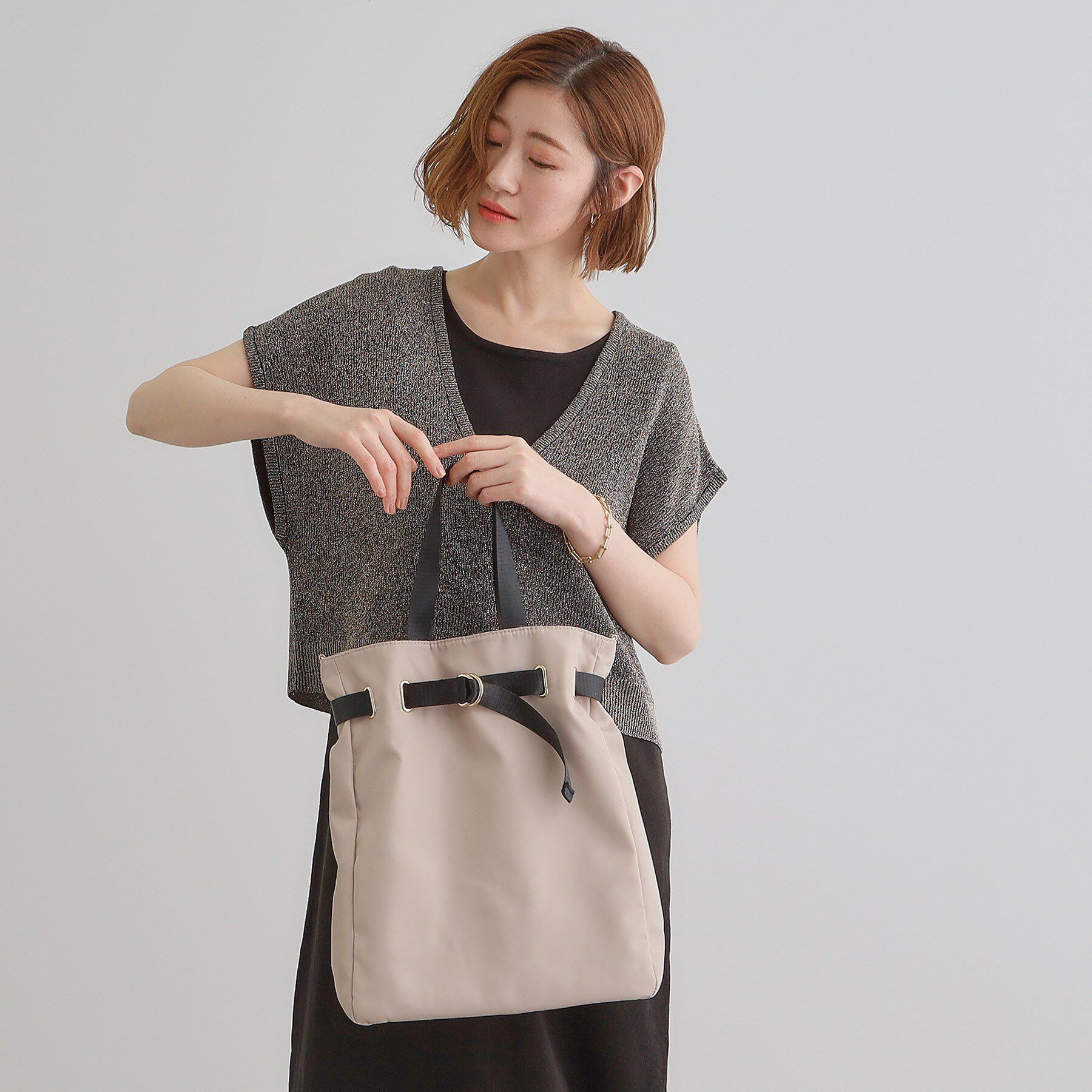 grove「【晴れの日も雨の日も】撥水ベルト2WAYトート」|トートバッグ|