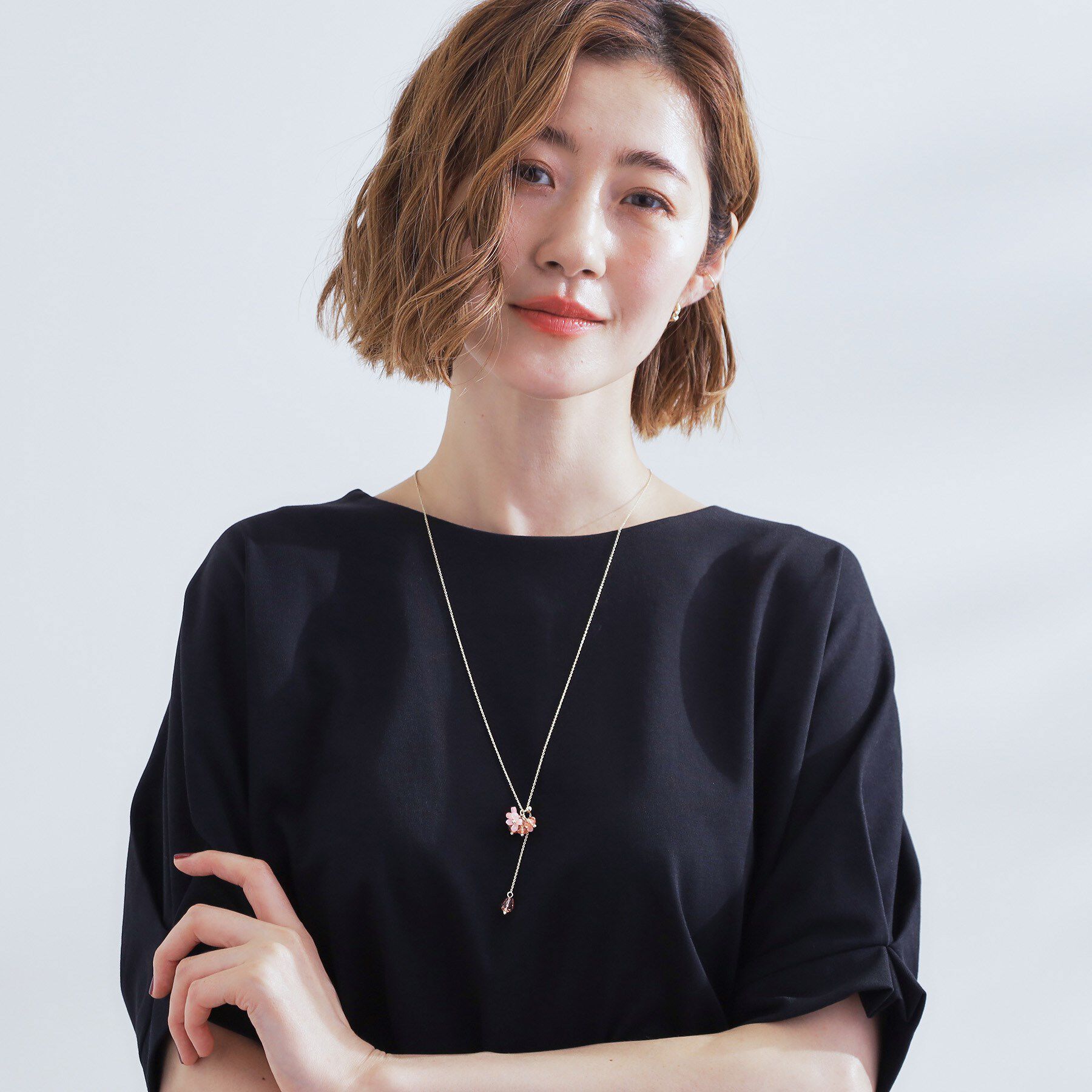 grove「フラワーモチーフスライドネックレス」|ネックレス|