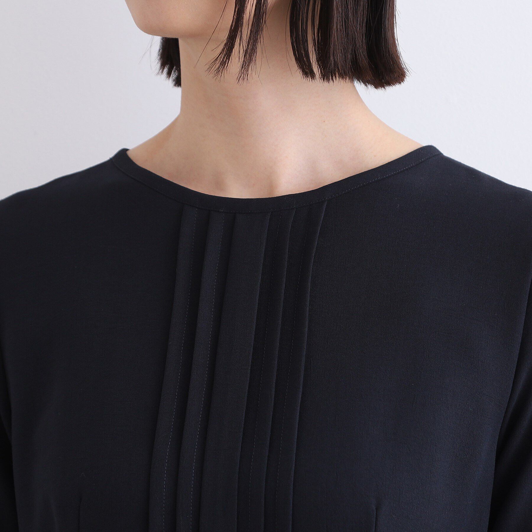 INDIVI「【洗える／UVケア／SETUP可能】ウール調フィット＆フレアワンピース」|ワンピース|