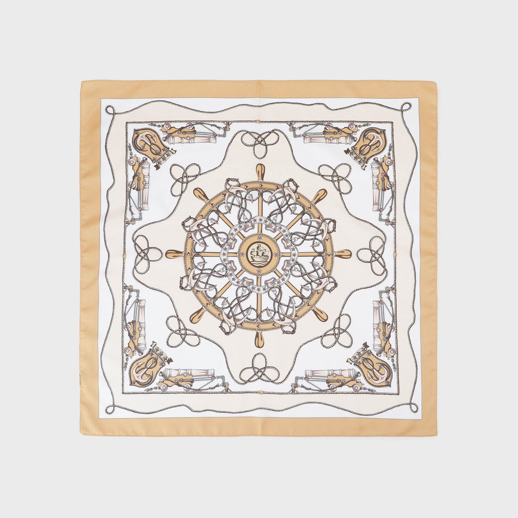 INDIVI「【60cm四方】スクエアスカーフ」|バンダナ・スカーフ|オレンジ(665)