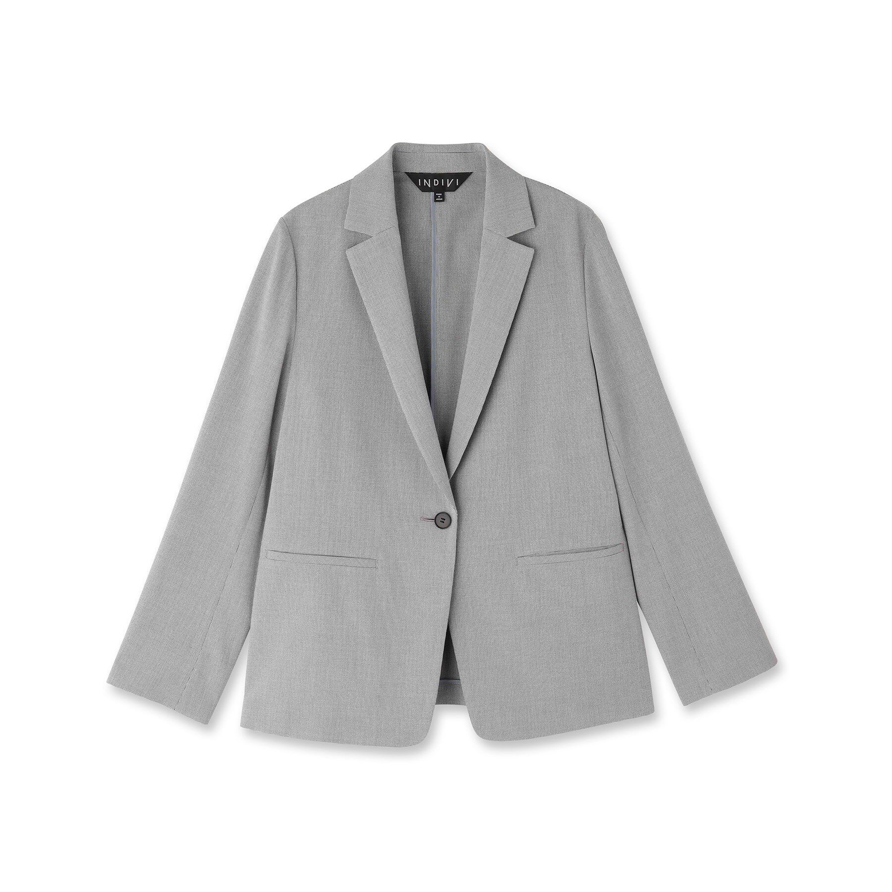 INDIVI「【洗える／夏スーツ】ミニ千鳥柄テーラードカラージャケット」|テーラードジャケット|