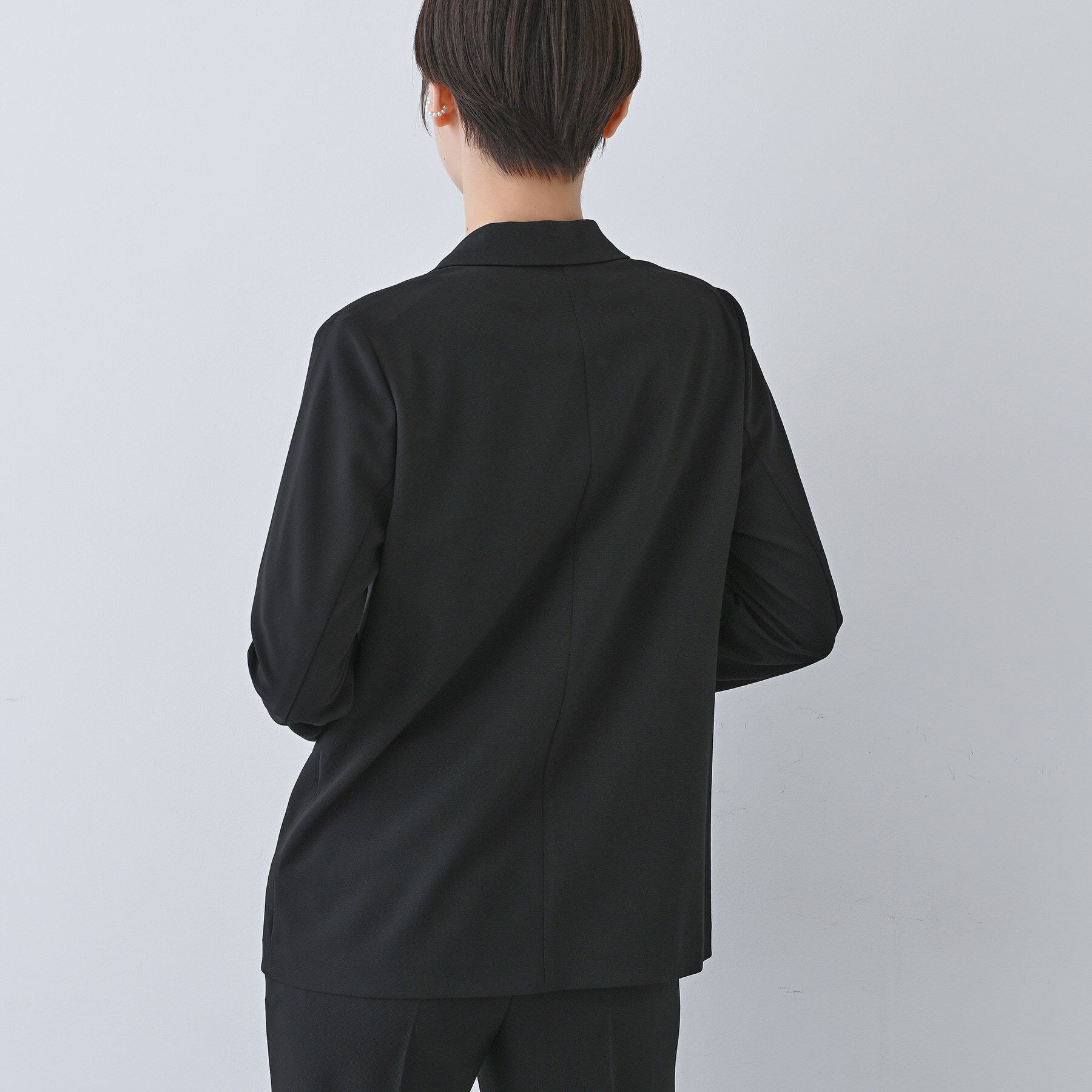 INDIVI「【洗える／夏スーツ】ミニ千鳥柄テーラードカラージャケット」|テーラードジャケット|