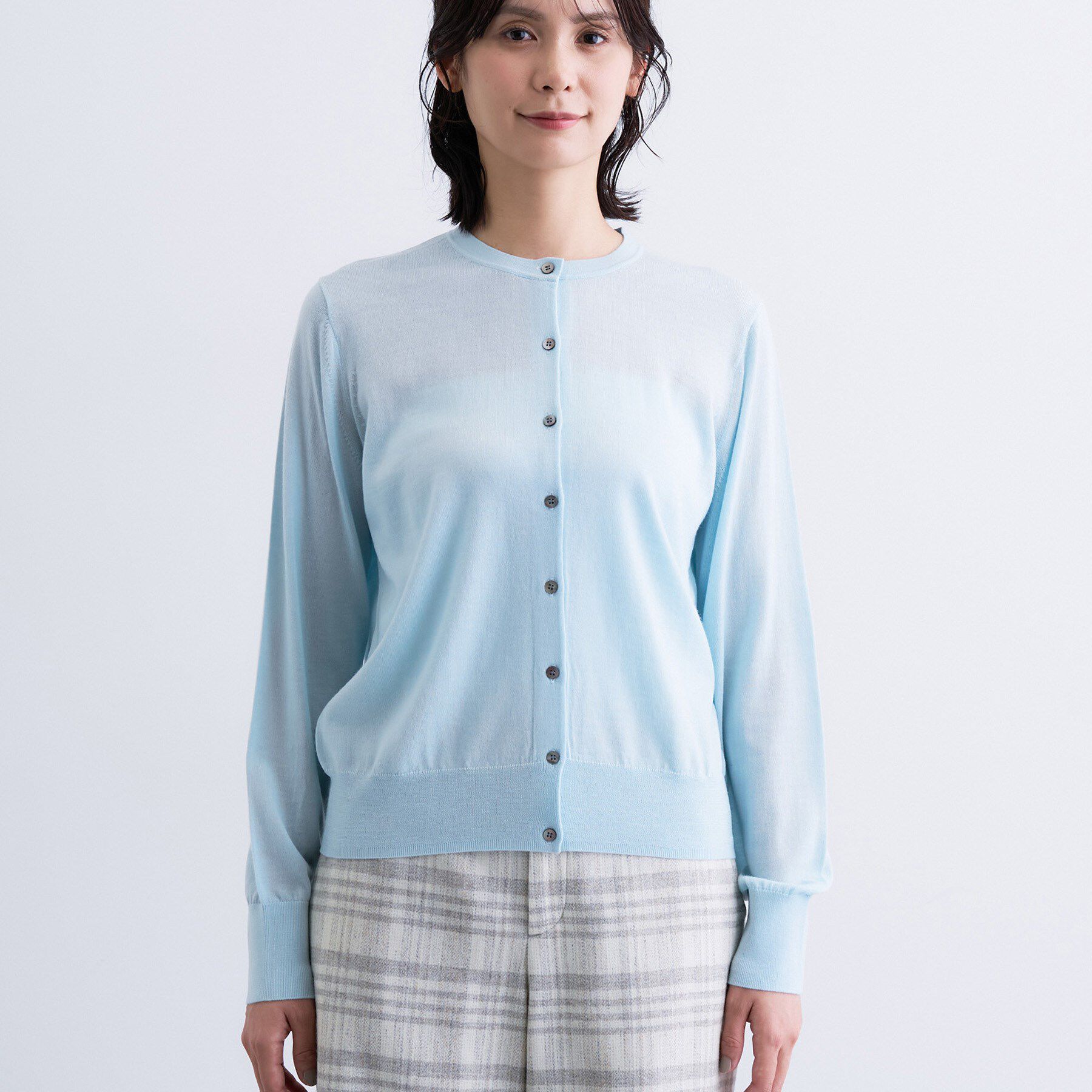 INDIVI「【洗える】ハイゲージニットカーディガン」|カーディガン|