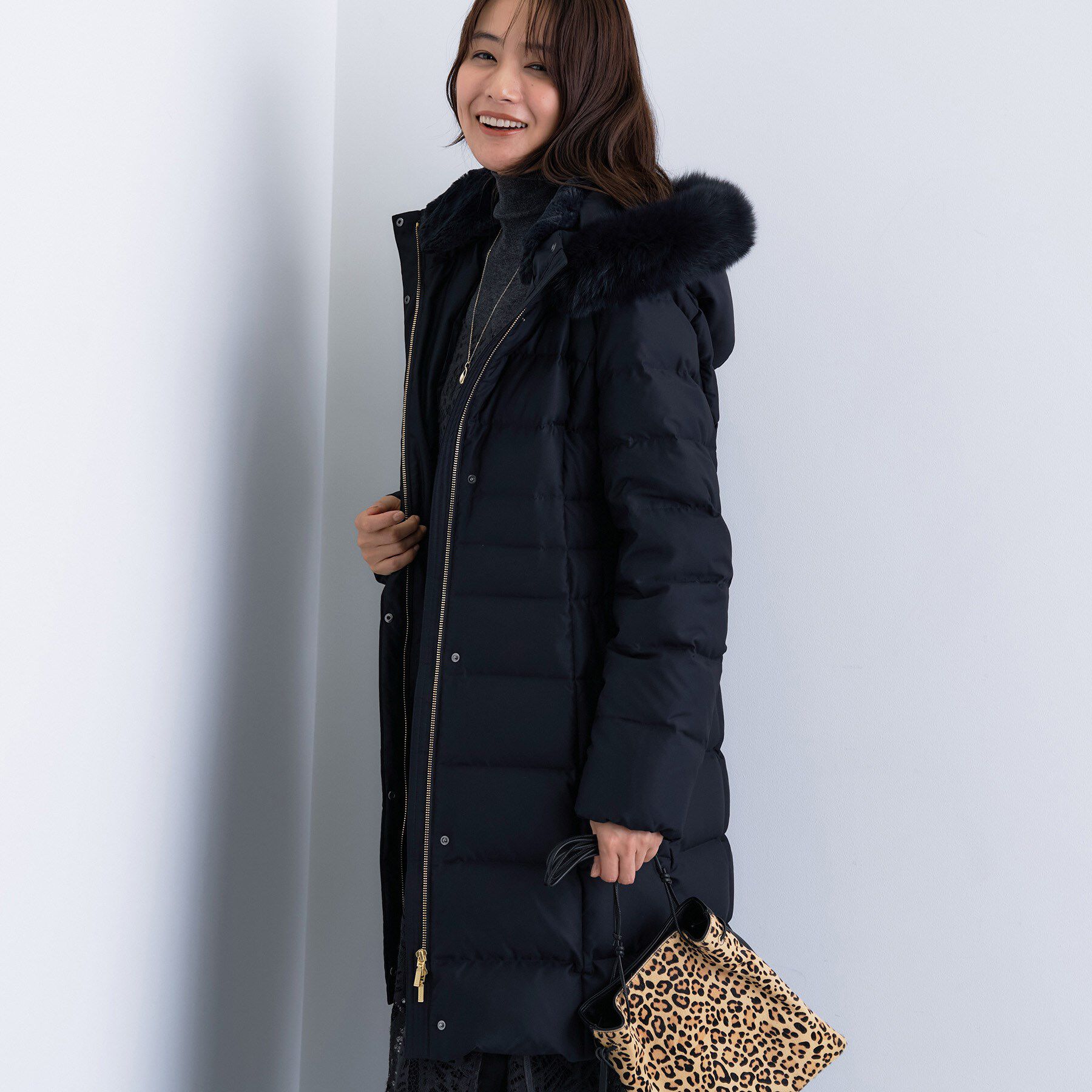 INDIVI「【名品／撥水／抗菌防臭】ロング丈リサイクルダウンコート」|ダウン|