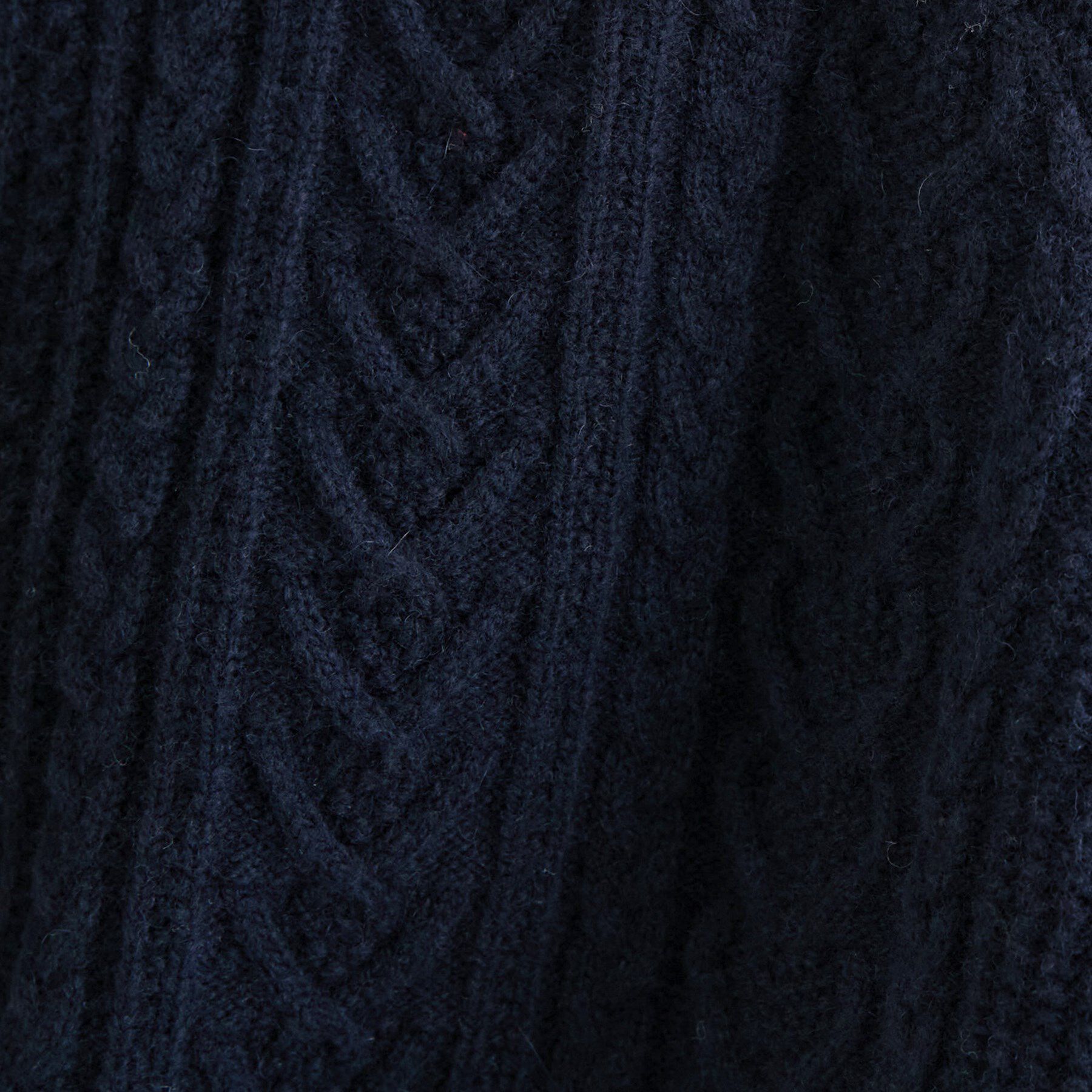 INDIVI「【洗える】ケーブルデザイン ラウンドヘムニット」|ニット・セーター|