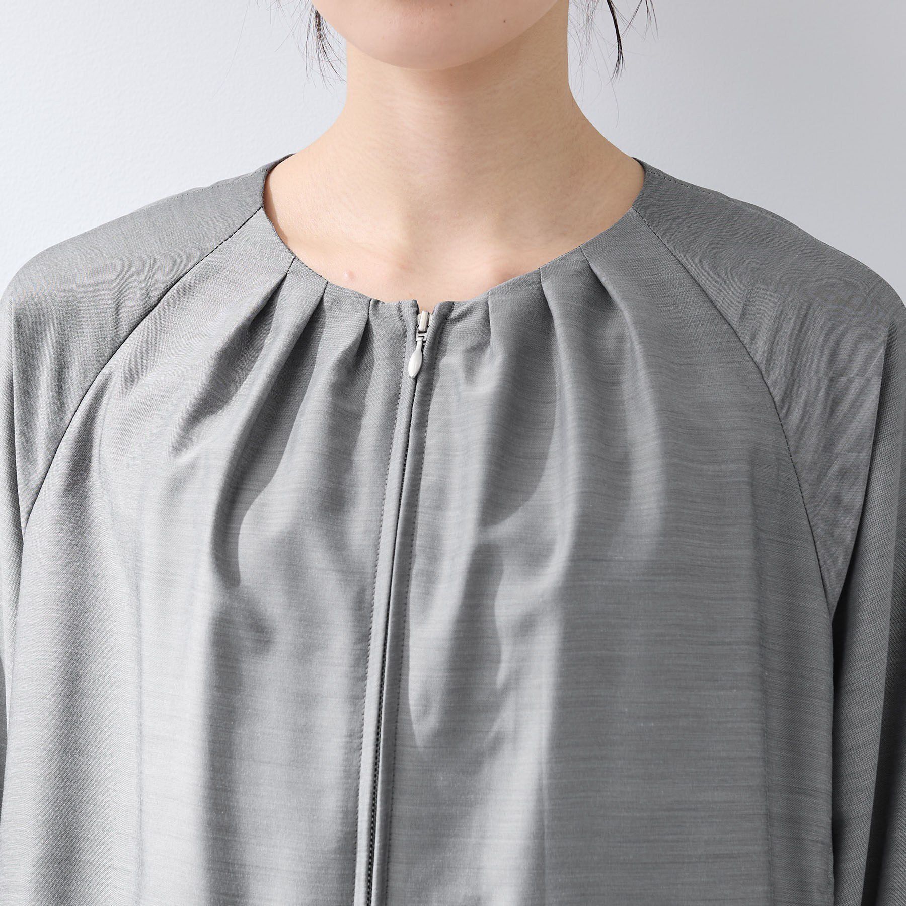 INDIVI「【洗える／大人シアー】エアリー バルーンブルゾン」|ブルゾン・スタジャン|