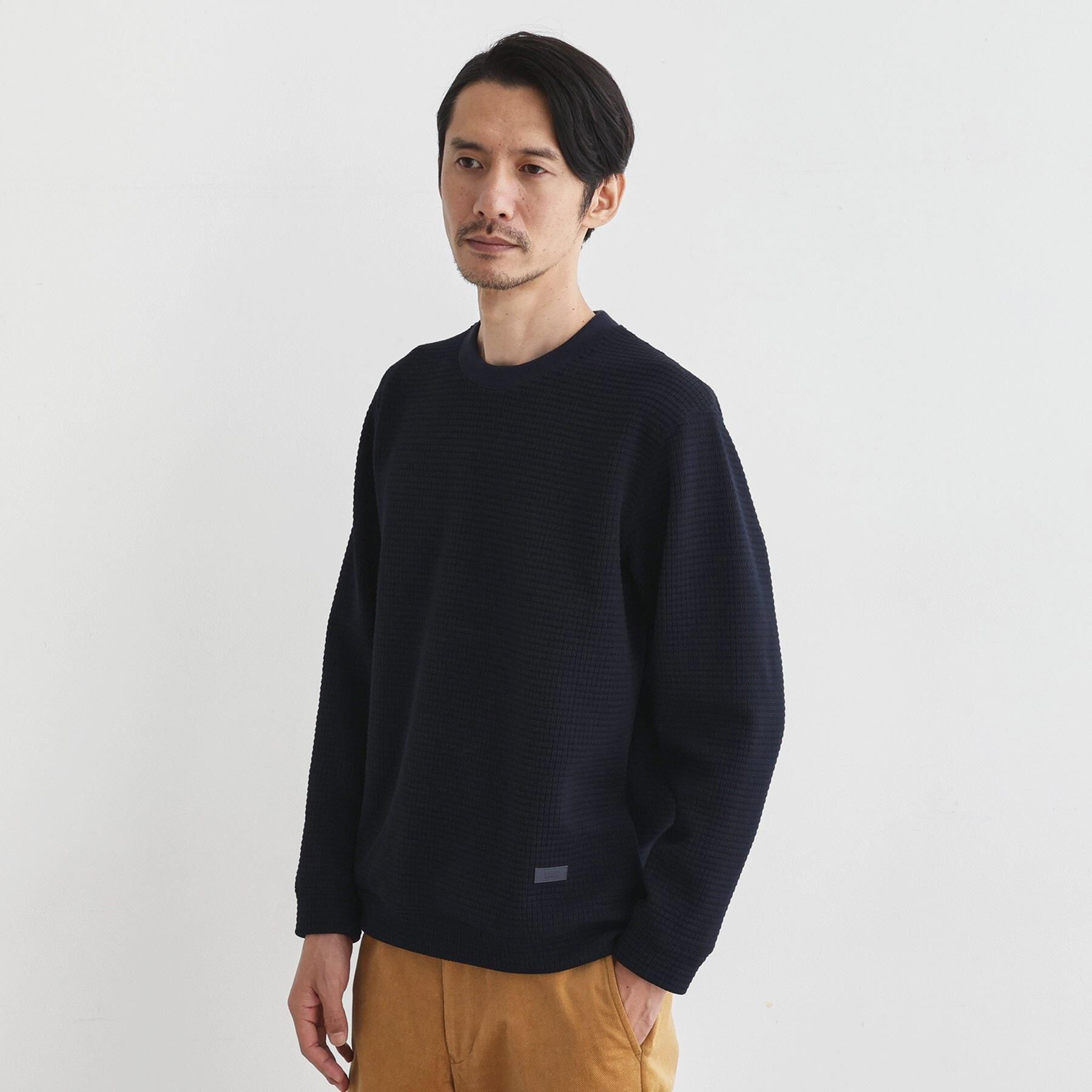 TAKEO KIKUCHI「ニットライク プルオーバー」|Tシャツ・カットソー|ネイビー(094)