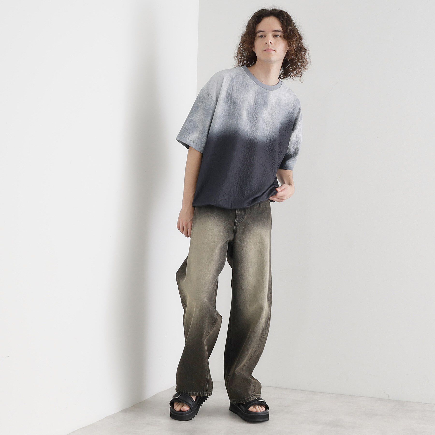 tk.TAKEO KIKUCHI「ブラーフクレジャカードカットソー」|Tシャツ・カットソー|