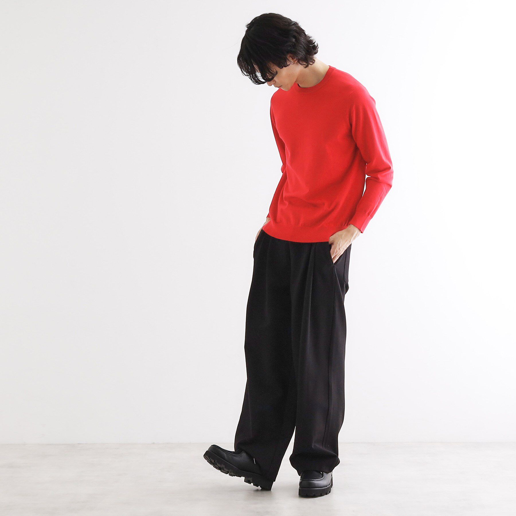 tk.TAKEO KIKUCHI「ハイゲージコンパクトニットクルー」|ニット・セーター|