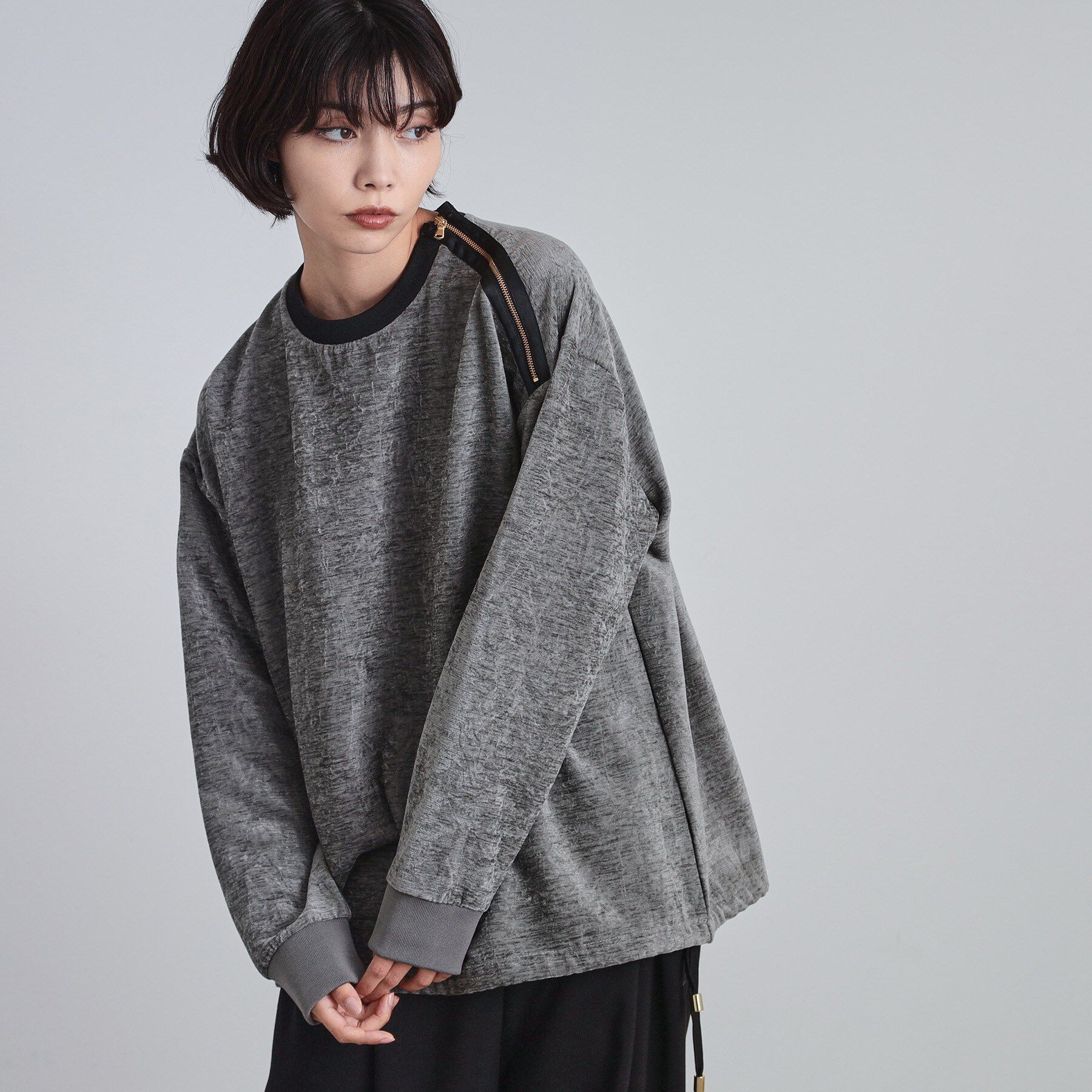 tk.TAKEO KIKUCHI「クラッシュベロアカットソー」|Tシャツ・カットソー|