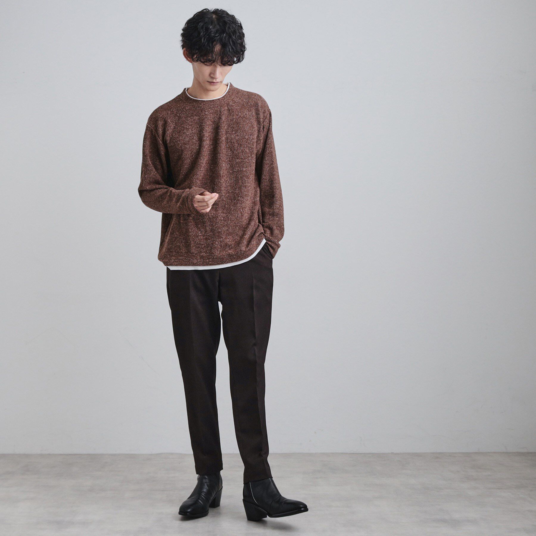 tk.TAKEO KIKUCHI「フェイクレイヤードニットソー」|Tシャツ・カットソー|