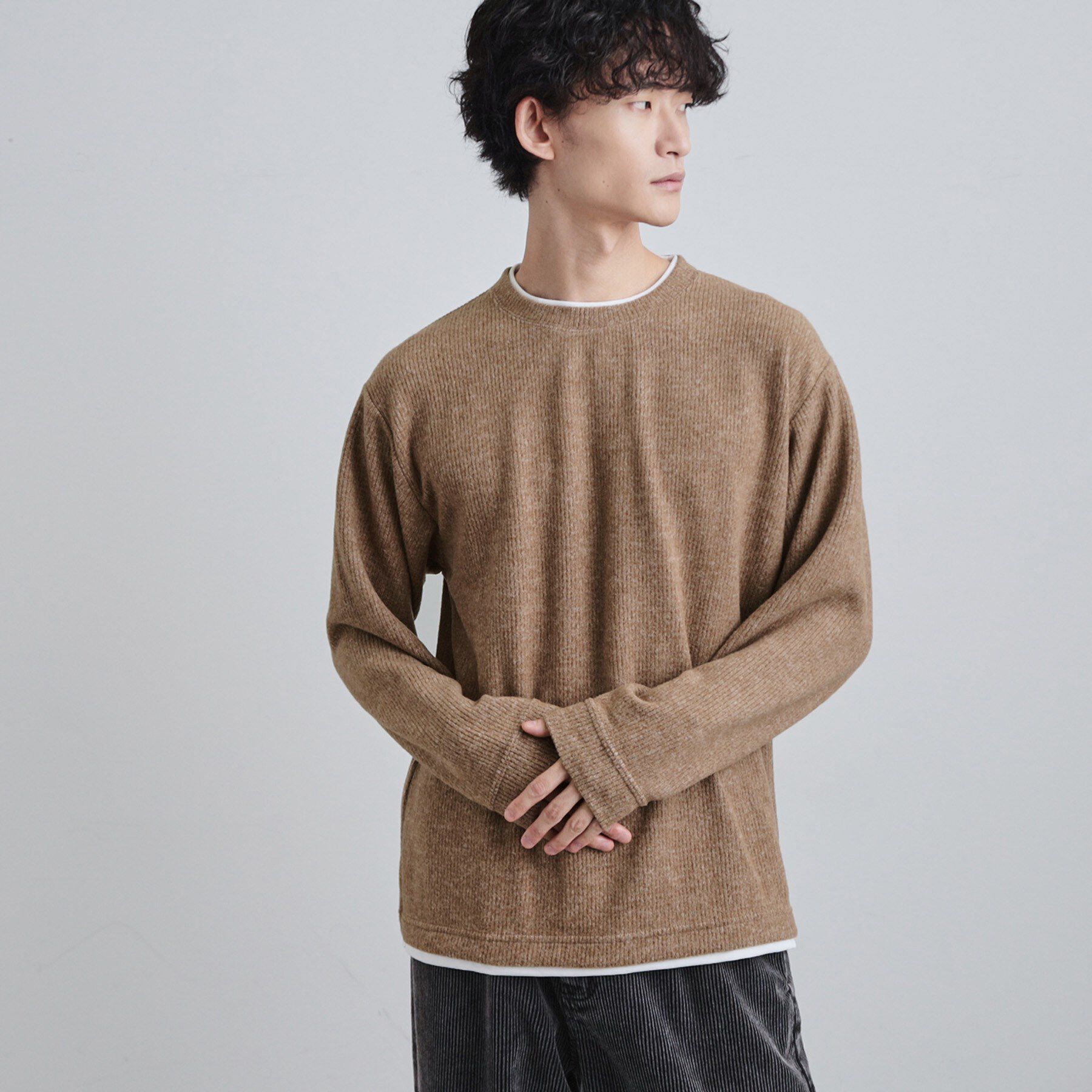 tk.TAKEO KIKUCHI「フェイクレイヤードニットソー」|Tシャツ・カットソー|