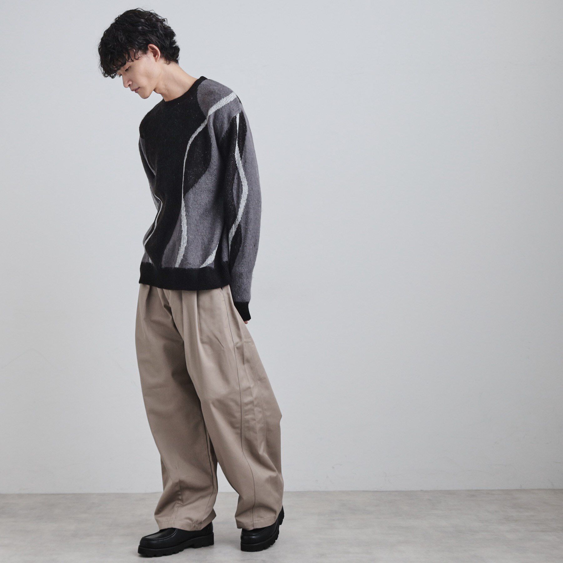 tk.TAKEO KIKUCHI「コンプリケートラインアートプルオーバー」|ニット・セーター|