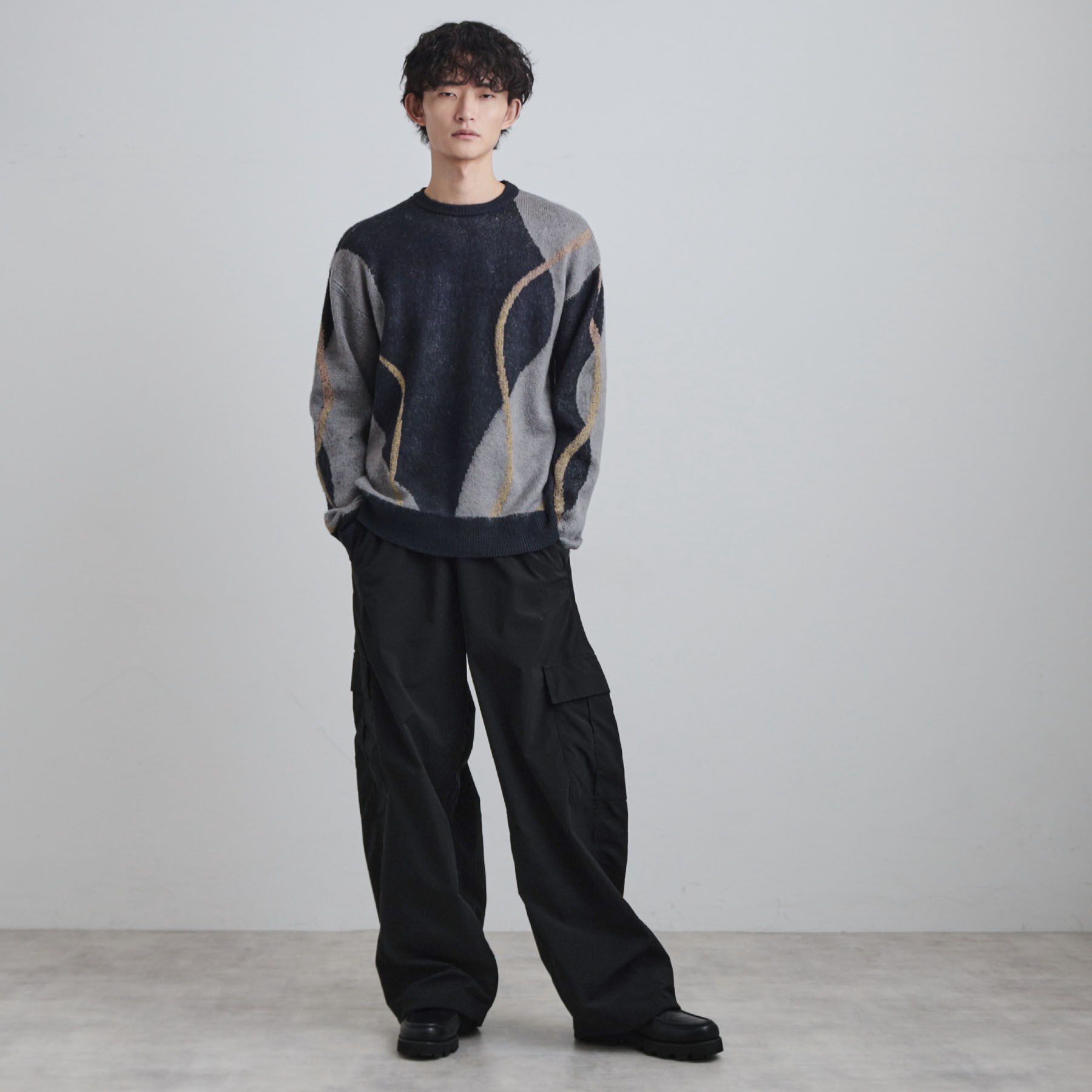 tk.TAKEO KIKUCHI「コンプリケートラインアートプルオーバー」|ニット・セーター|