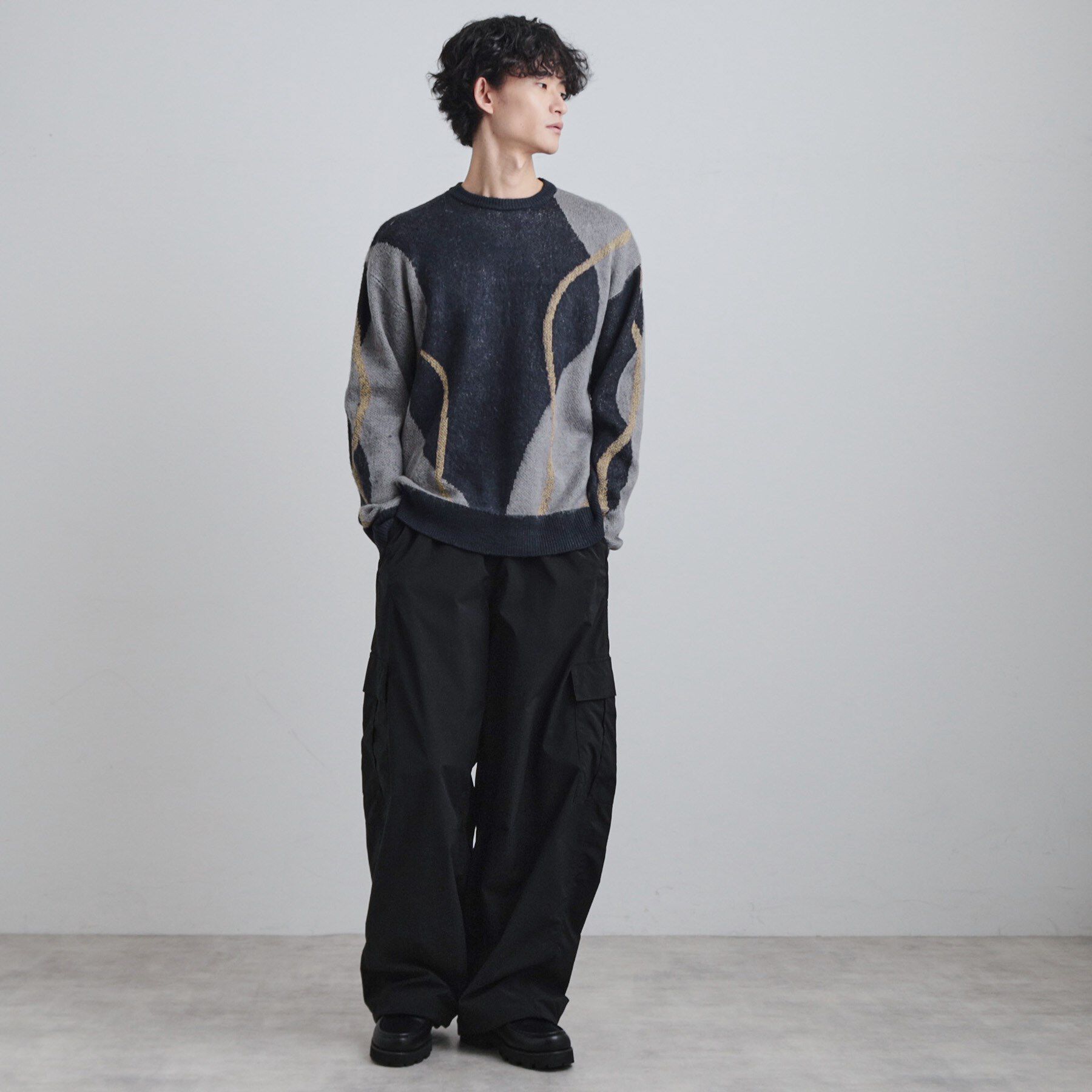 tk.TAKEO KIKUCHI「コンプリケートラインアートプルオーバー」|ニット・セーター|