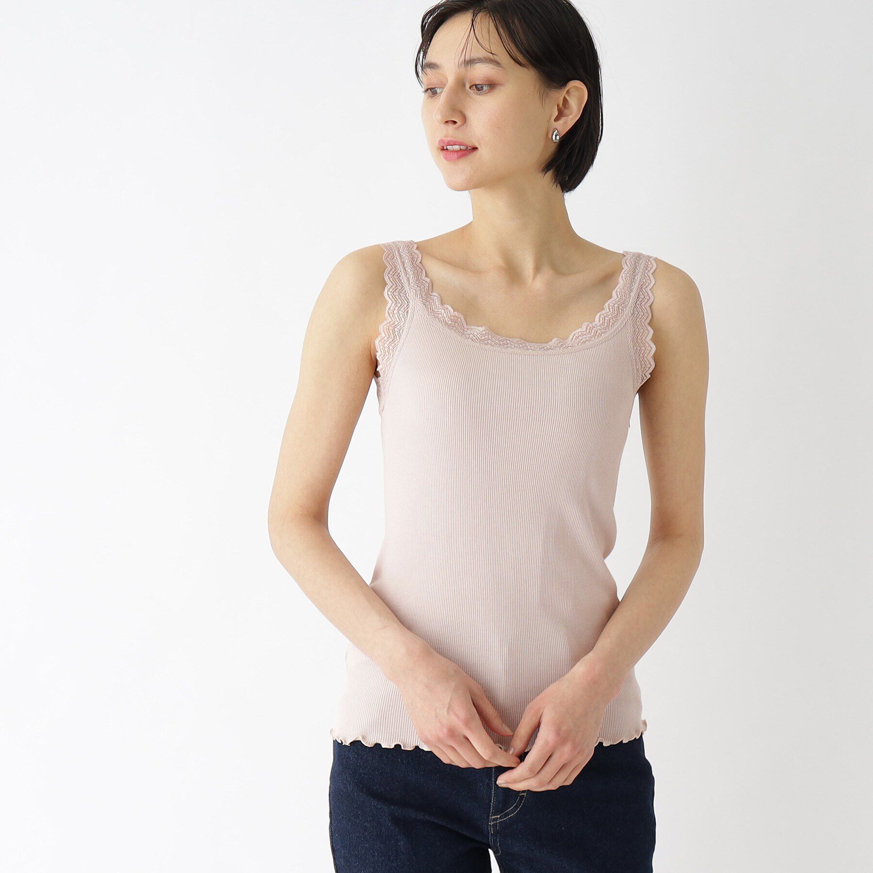 index「前後2WAYレースタンクトップ【洗濯機洗い可】」|キャミソール|