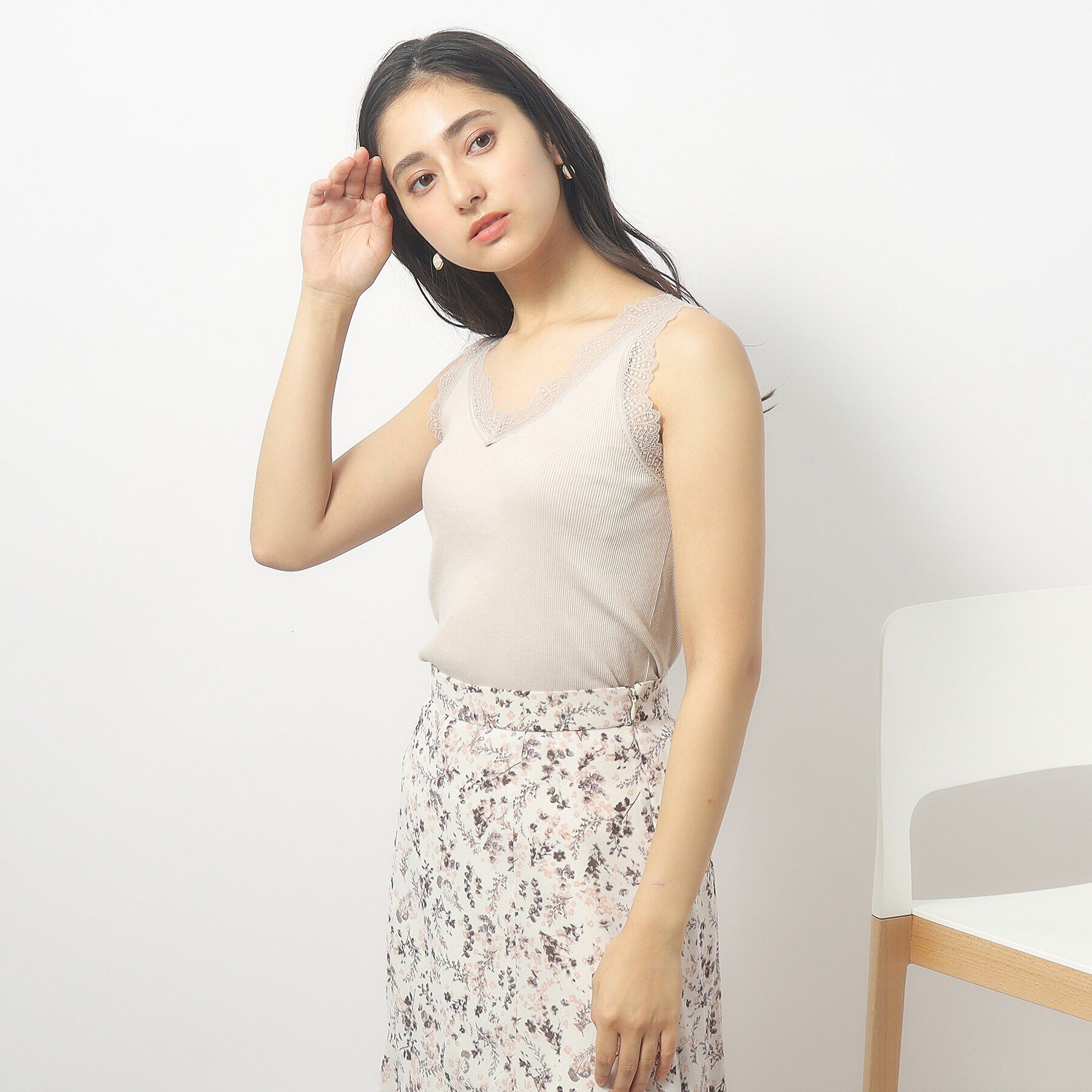 index「前後2way レースタンクトップ【洗濯機洗い可】」|キャミソール|