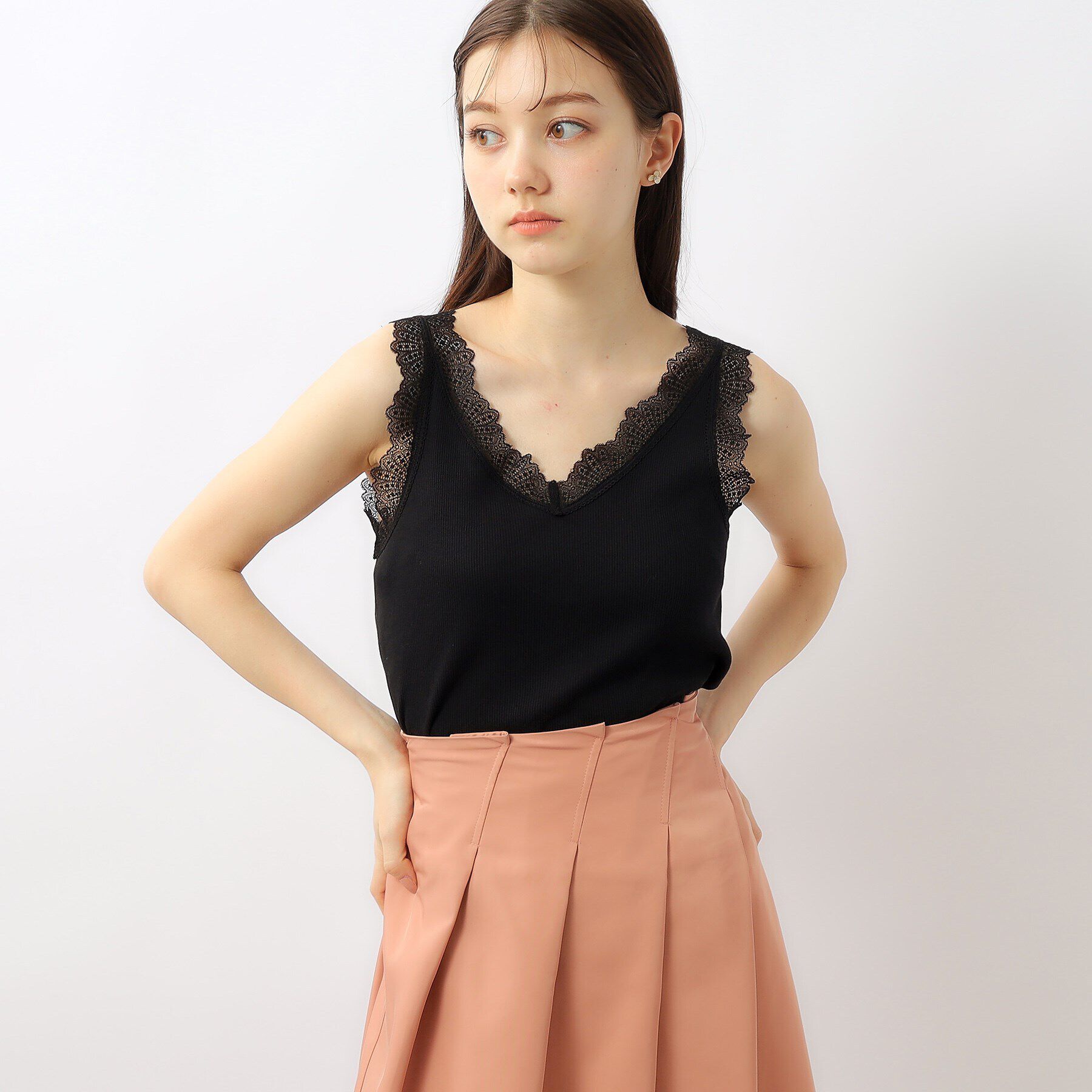 index「前後2way レースタンクトップ【洗濯機洗い可】」|キャミソール|